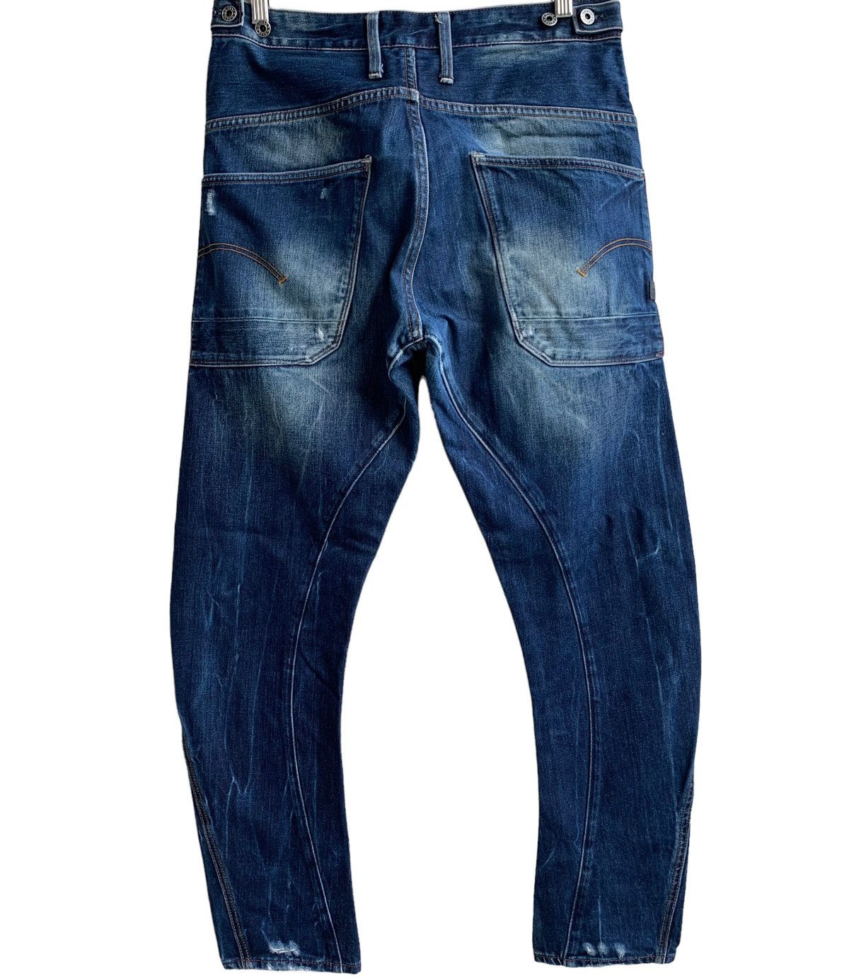 G-Star Designer G-Star Raw Distressed Curved Leg Denim Size US 32 / EU 48 - 2 Thumbnail