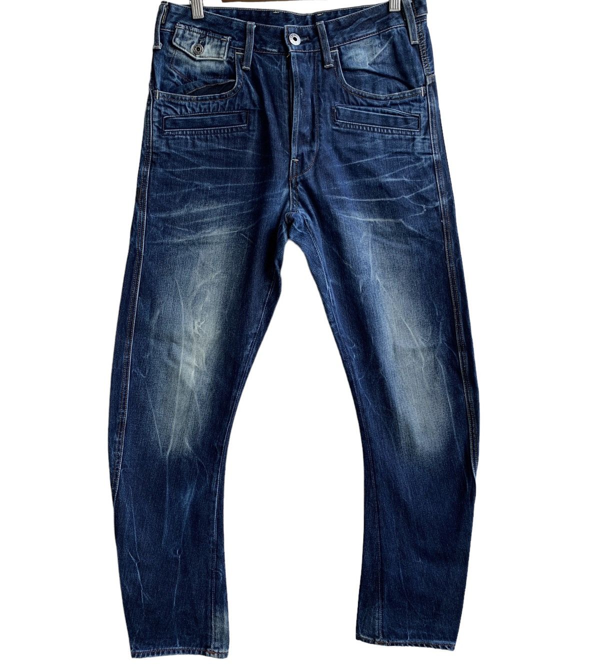 G-Star Designer G-Star Raw Distressed Curved Leg Denim Size US 32 / EU 48 - 1 Thumbnail