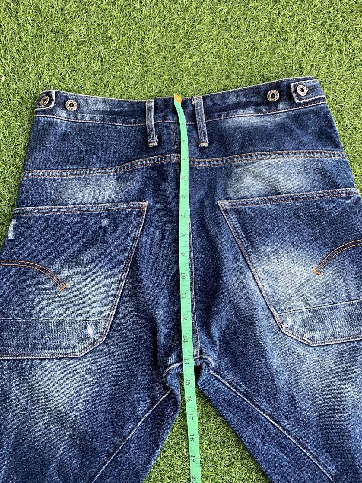 G-Star Designer G-Star Raw Distressed Curved Leg Denim Size US 32 / EU 48 - 13 Thumbnail