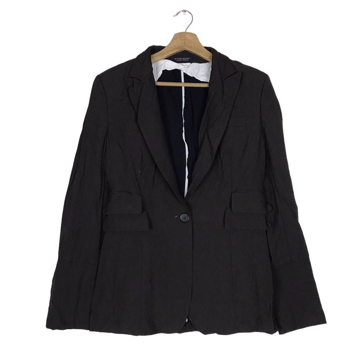 Vintage Strenesse Gabriele Strehle One Button Coat Jacket
