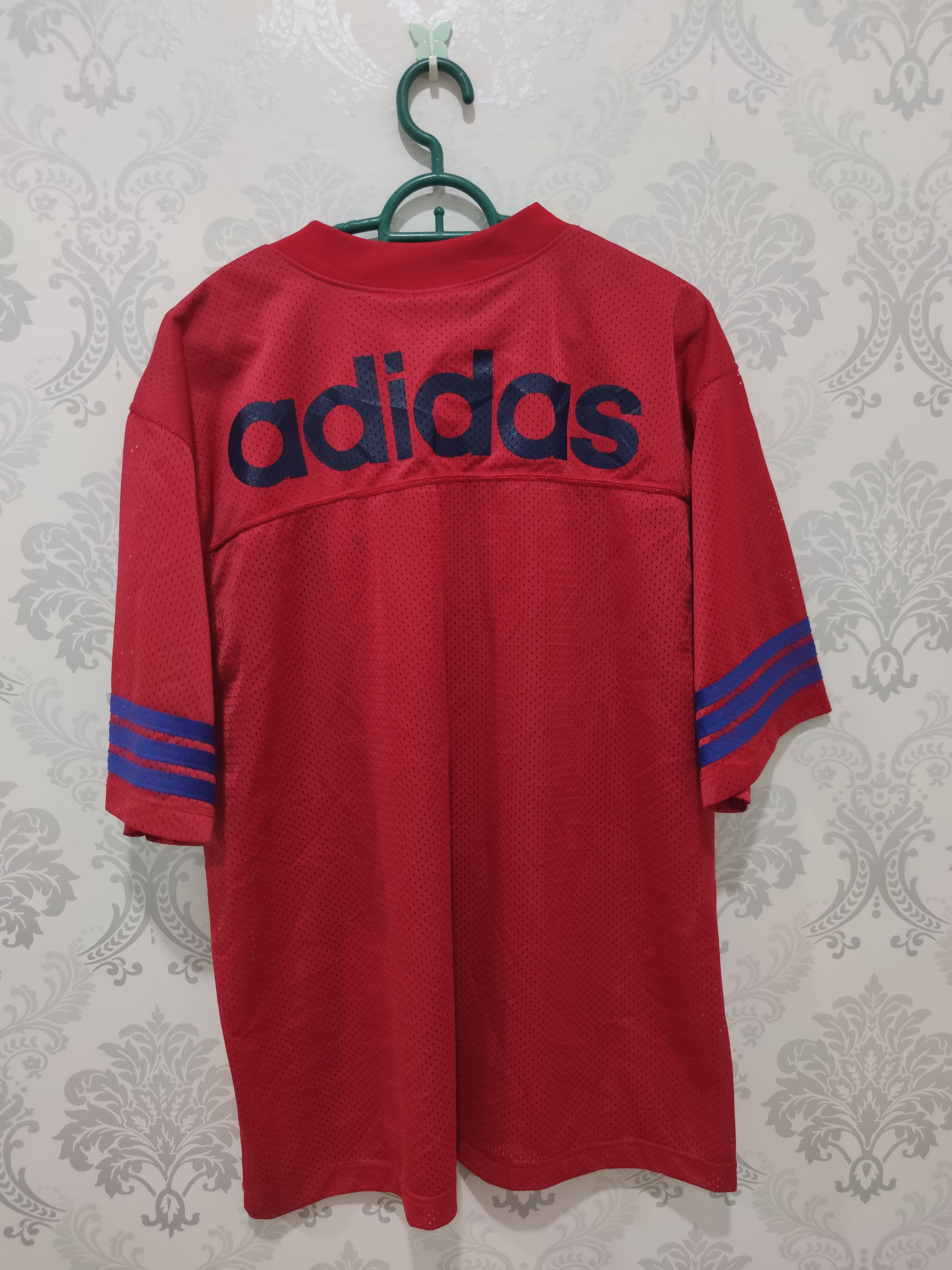 Adidas Vintage 90's Adidas Trefoil Polyester Oversize Shirt Size US M / EU 48-50 / 2 - 2 Thumbnail