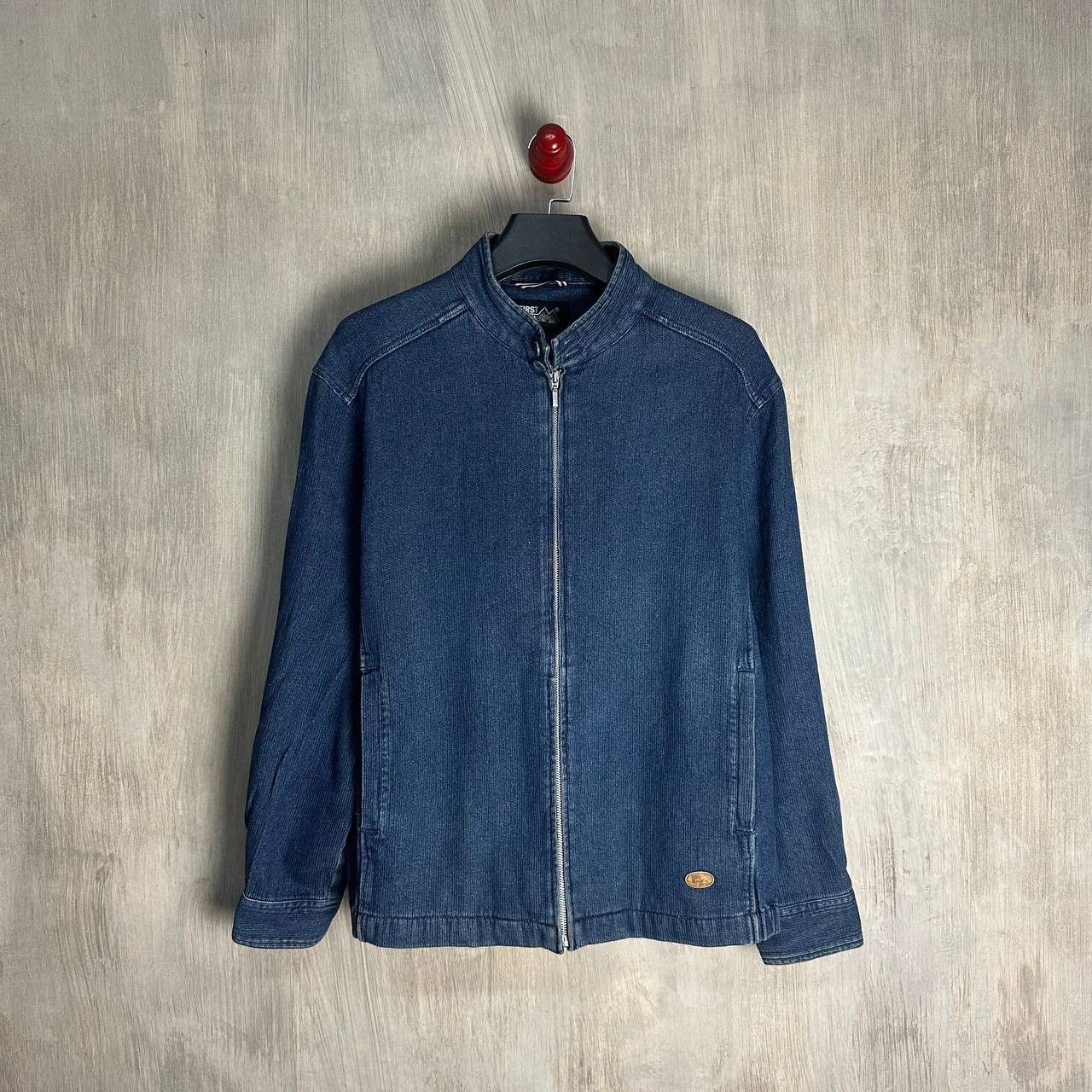 image of Vintage First Down Usa Chambary Denim Zipper Jacket in Chambray, Men's (Size XL)