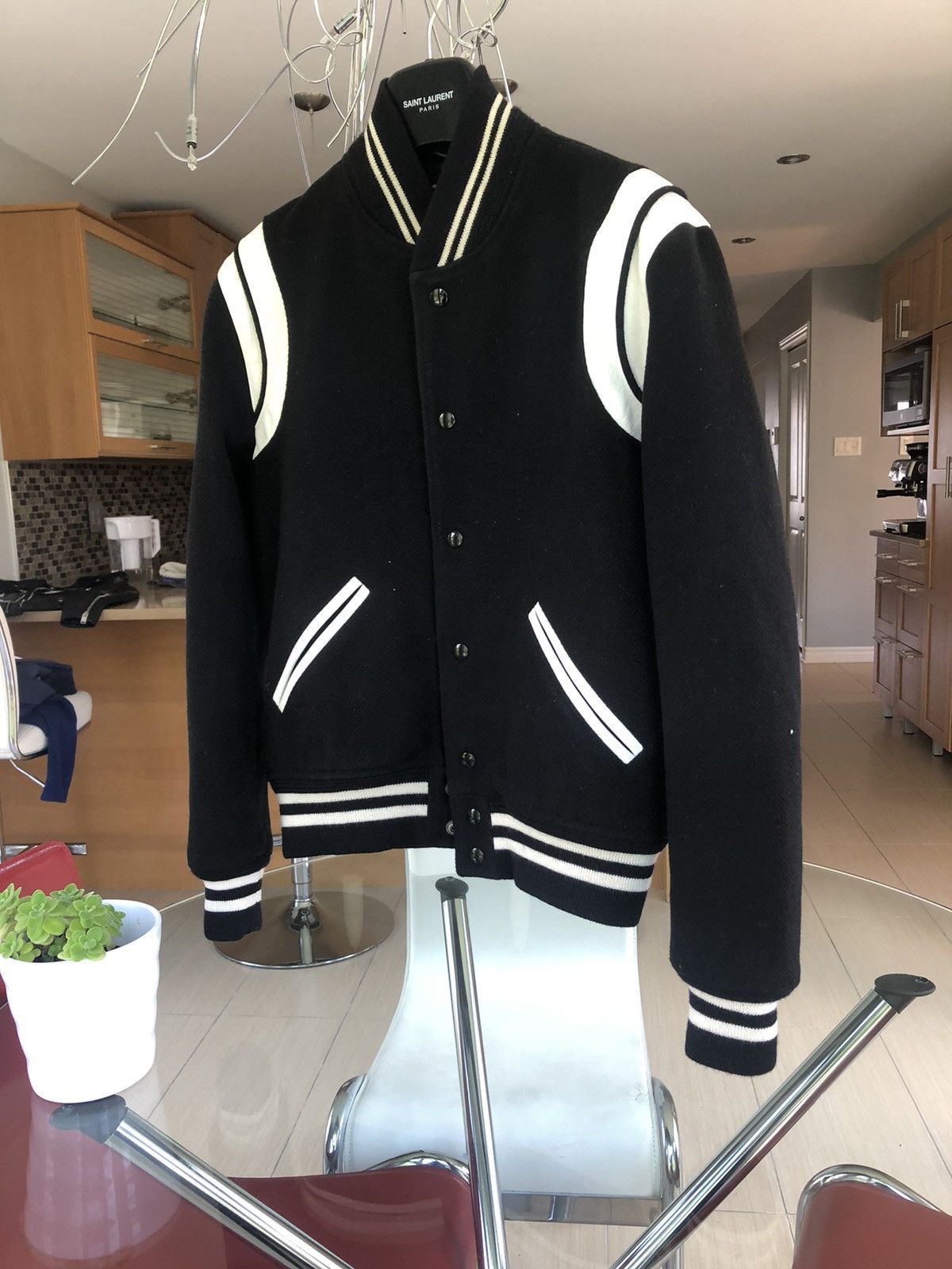 Hedi Slimane × Saint Laurent Paris Saint Laurent Teddy Bomber jacket Black small Size US S / EU 44-46 / 1 - 2 Thumbnail