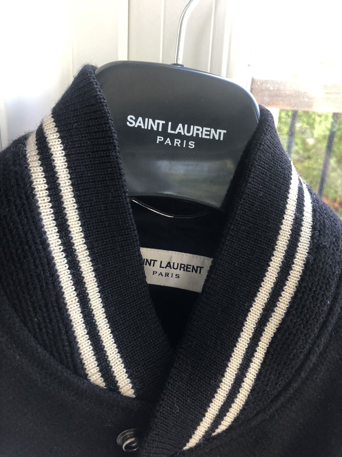 Hedi Slimane × Saint Laurent Paris Saint Laurent Teddy Bomber jacket Black small Size US S / EU 44-46 / 1 - 8 Thumbnail