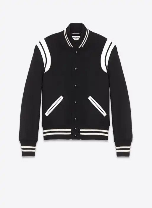 Hedi Slimane × Saint Laurent Paris Saint Laurent Teddy Bomber jacket Black small Size US S / EU 44-46 / 1 - 11 Thumbnail