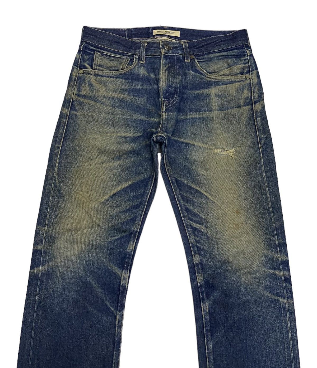 Levi's VINTAGE LEVIS MADE & CRAFTED SELVEDGE DISTRESSED DENIM JEAN Size US 31 - 6 Thumbnail