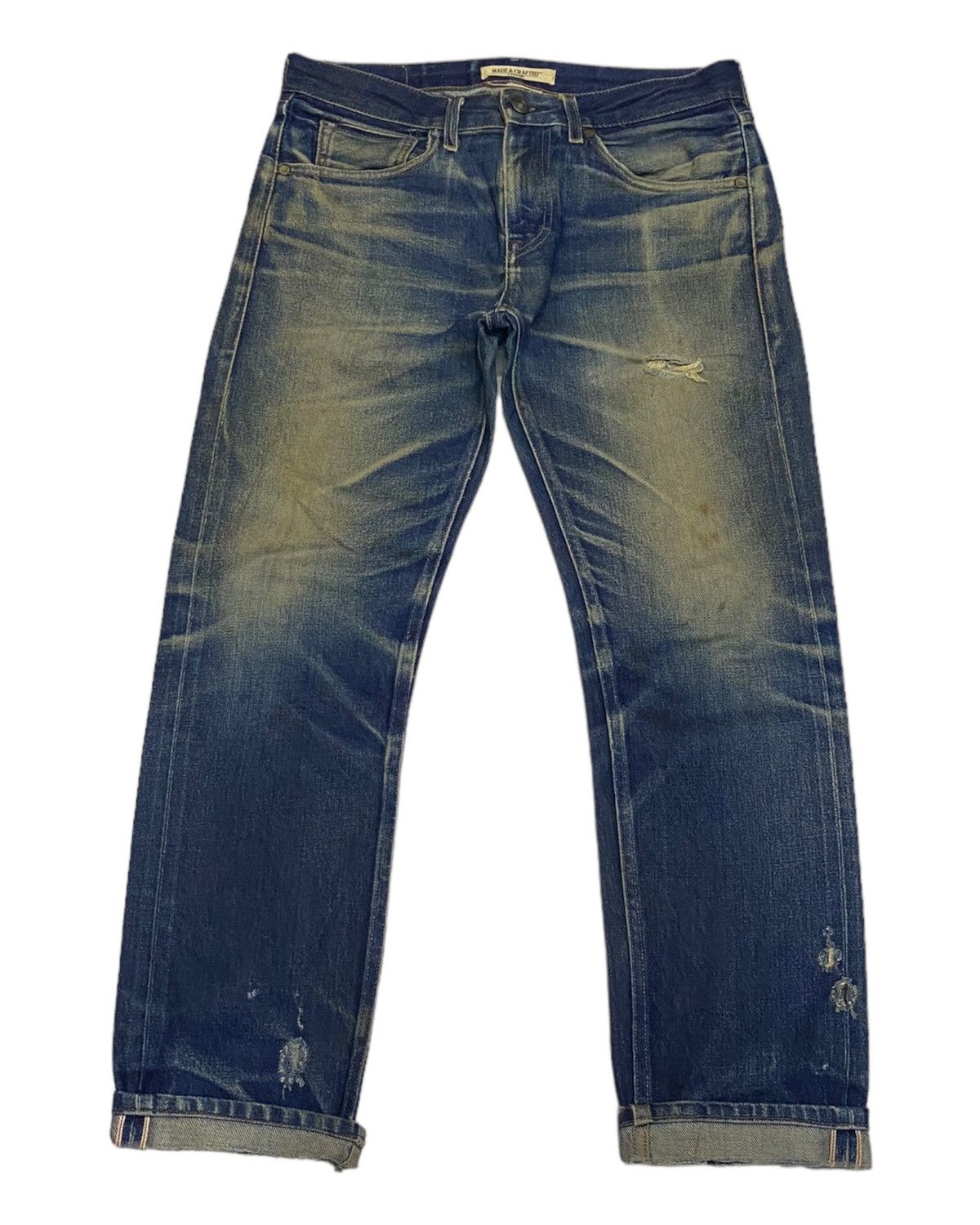 Levi's VINTAGE LEVIS MADE & CRAFTED SELVEDGE DISTRESSED DENIM JEAN Size US 31 - 1 Thumbnail