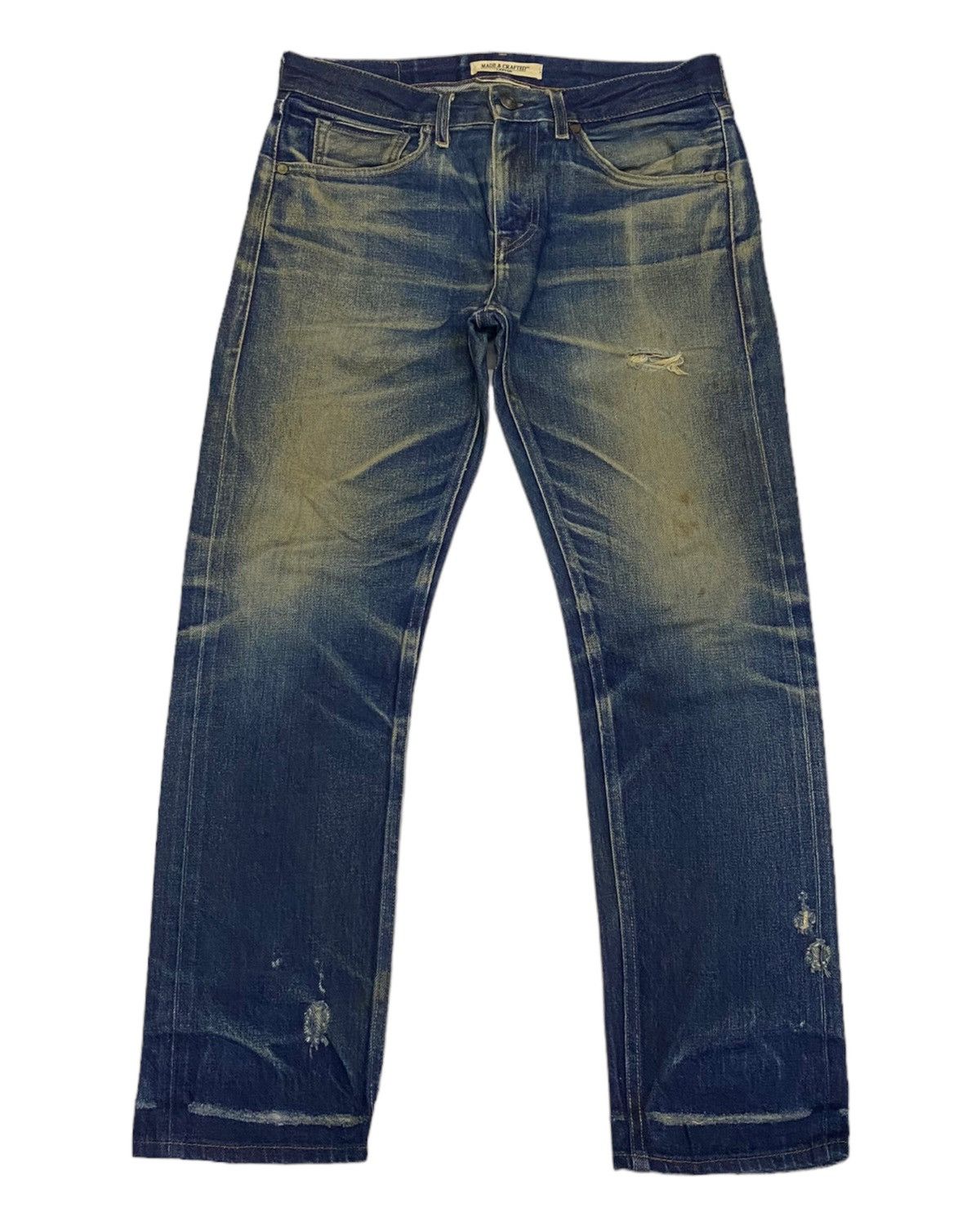 Levi's VINTAGE LEVIS MADE & CRAFTED SELVEDGE DISTRESSED DENIM JEAN Size US 31 - 3 Thumbnail