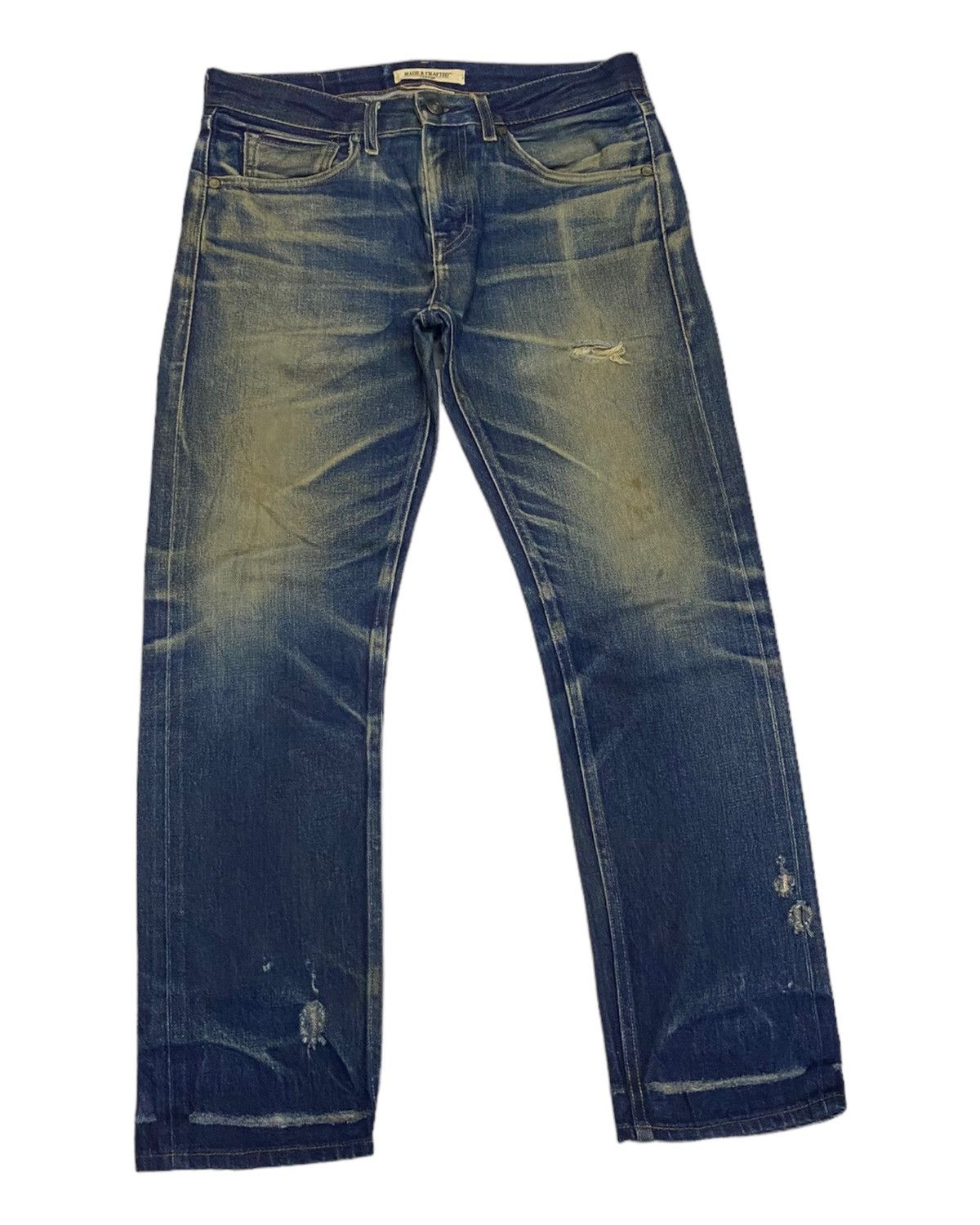 Levi's VINTAGE LEVIS MADE & CRAFTED SELVEDGE DISTRESSED DENIM JEAN Size US 31 - 7 Thumbnail