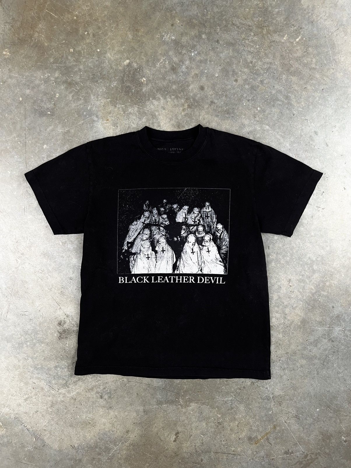 image of Playboi Carti Black Leather Devil Tee Black Large Wlr, Men's