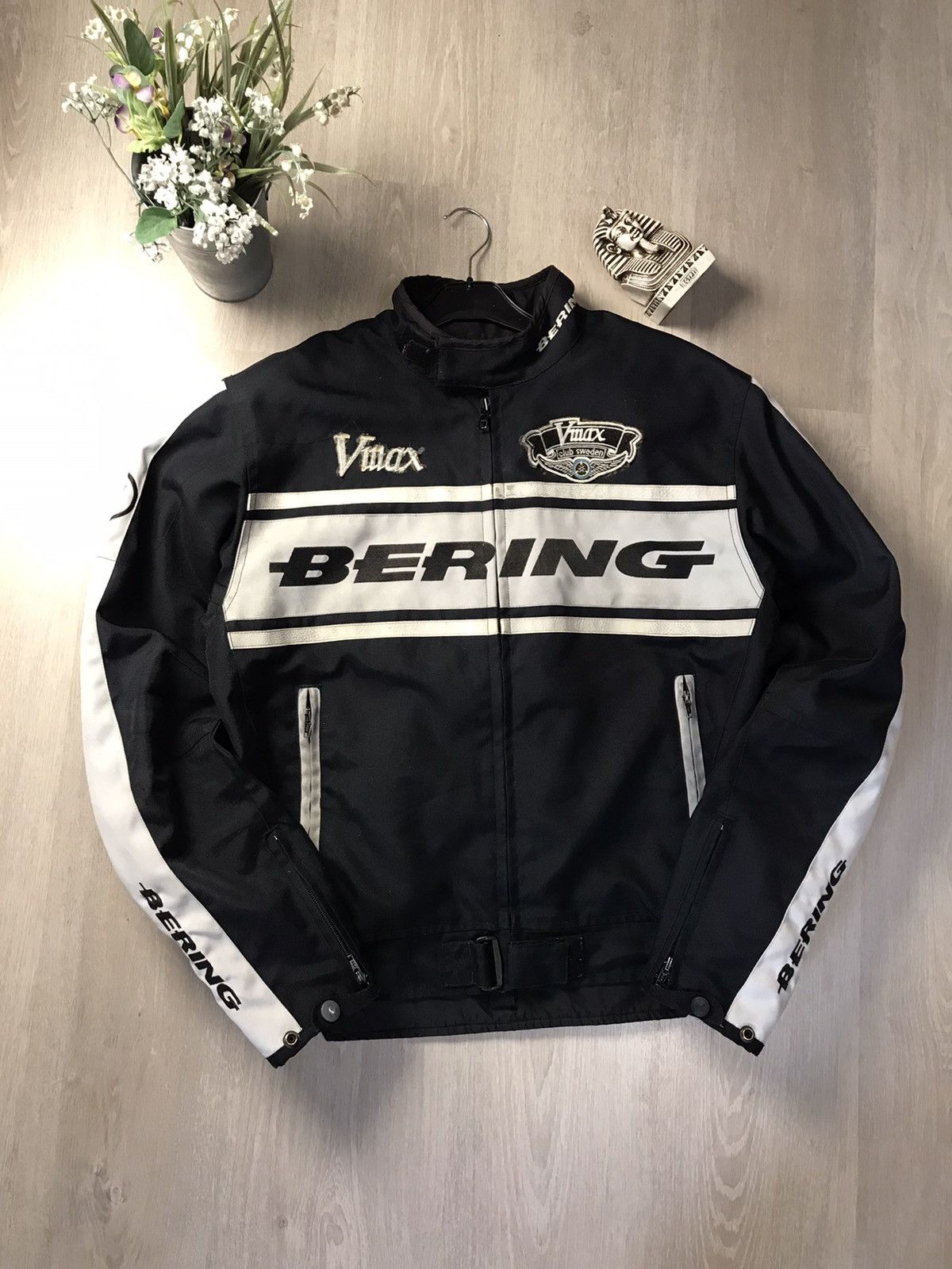 Vintage Bering Vmax club Sweden racing team moto jacket
