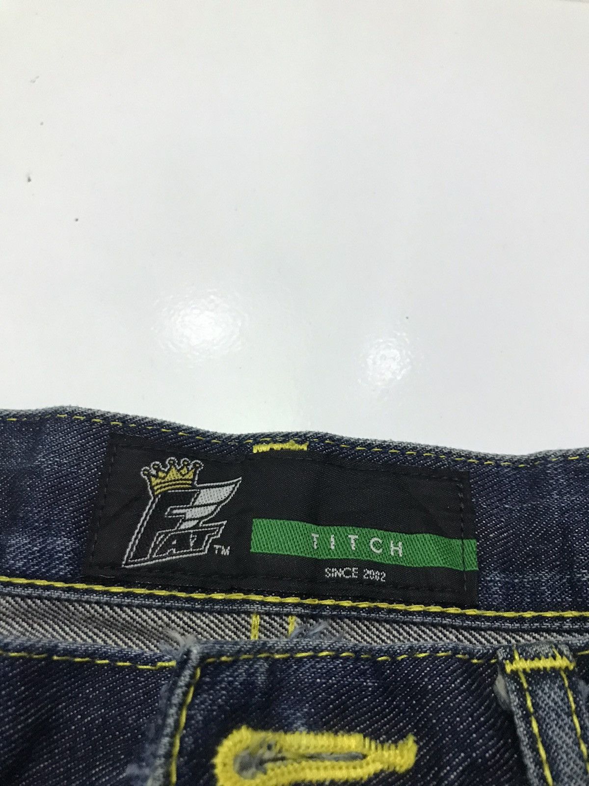 Vintage 🔥Rare🔥The fat tokyo since 2002 denim jeans Size US 26 / EU 42 - 4 Thumbnail