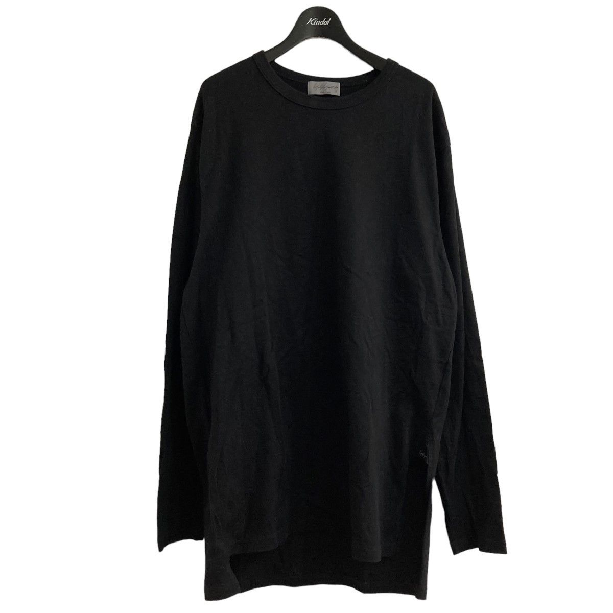 YOHJI YAMAMOTO pour homme hem slit crew neck cut and sew