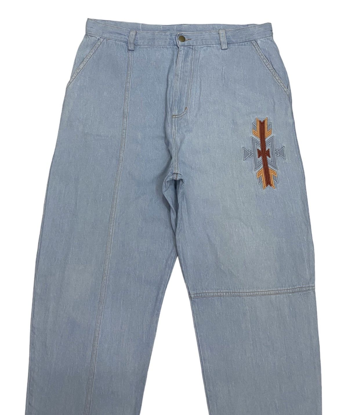 JNCO × Japanese Brand 🔥VINTAGE AMINA HIPHOP RAPPER AMERICAN NATIVE BAGGY PANTS Size US 36 / EU 52 - 3 Thumbnail