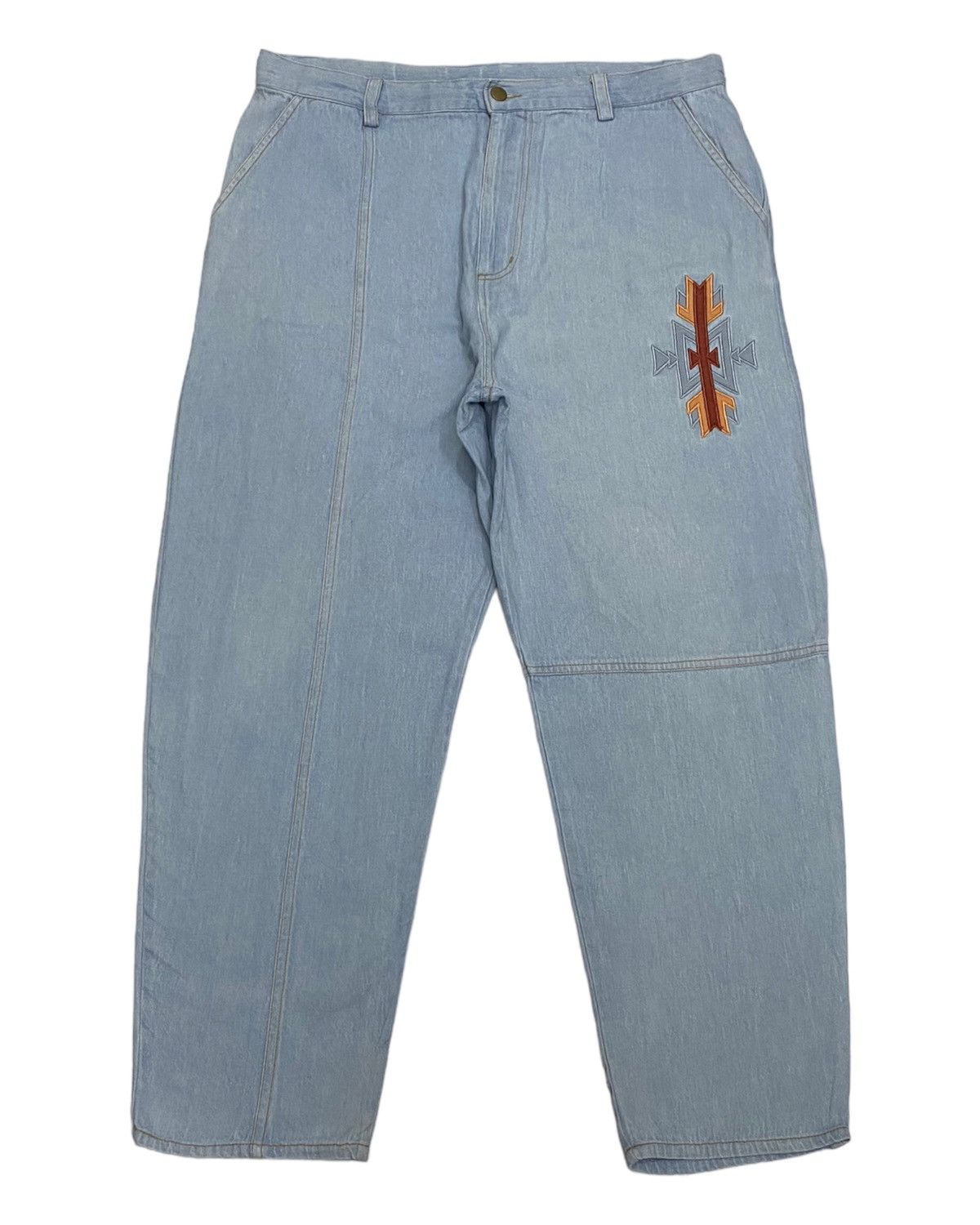 JNCO × Japanese Brand 🔥VINTAGE AMINA HIPHOP RAPPER AMERICAN NATIVE BAGGY PANTS Size US 36 / EU 52 - 1 Thumbnail