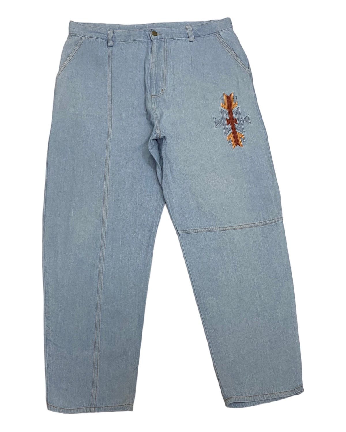 JNCO × Japanese Brand 🔥VINTAGE AMINA HIPHOP RAPPER AMERICAN NATIVE BAGGY PANTS Size US 36 / EU 52 - 5 Thumbnail