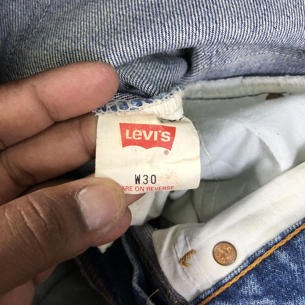 Levi's Vintage Levis 610 orange Tab Distressed Jeans Size US 30 / EU 46 - 8 Thumbnail
