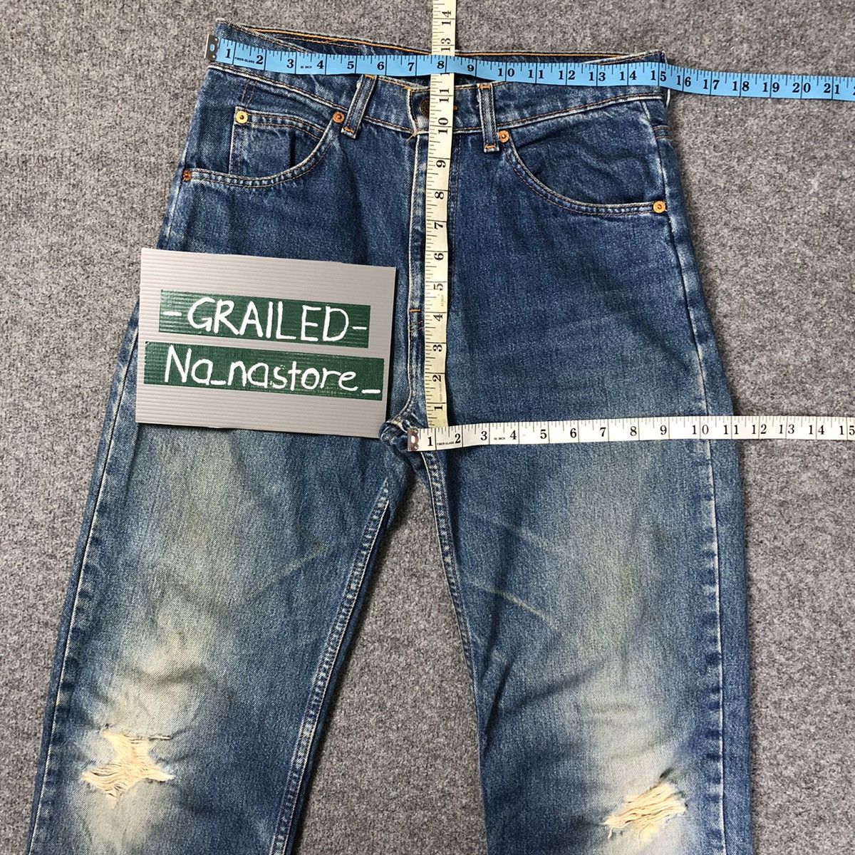 Levi's Vintage Levis 610 orange Tab Distressed Jeans Size US 30 / EU 46 - 3 Thumbnail
