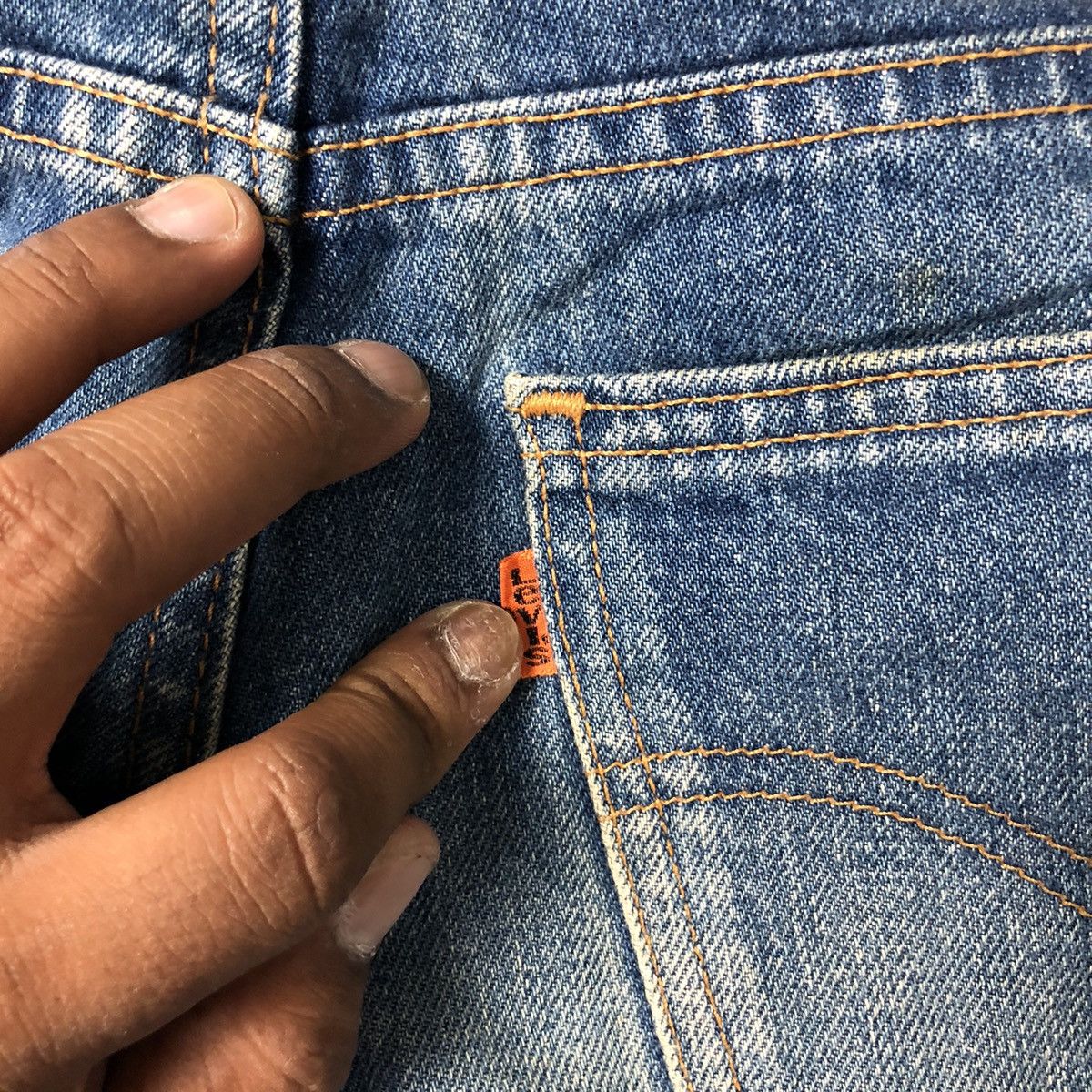 Levi's Vintage Levis 610 orange Tab Distressed Jeans Size US 30 / EU 46 - 13 Thumbnail