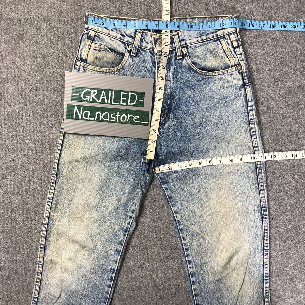Levi's Vintage 80s Acid Wash Big E Black Laber Jeans Size US 28 / EU 44 - 3 Thumbnail