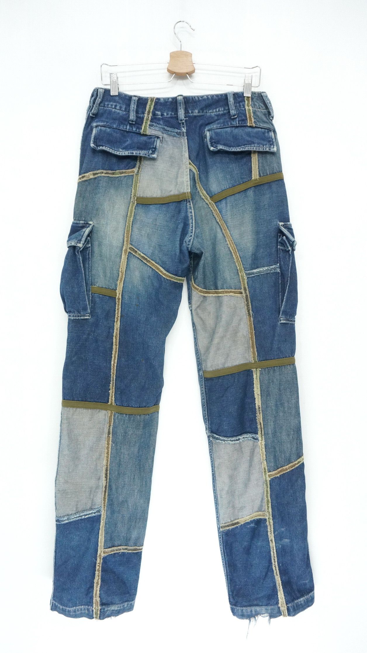 Avirex RareVintage! AVIREX Patchwork Worn Out Cargo Jeans Size US 32 / EU 48 - 1 Thumbnail