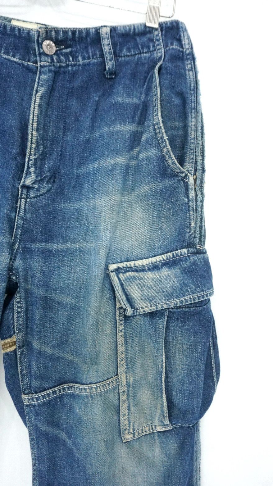 Avirex RareVintage! AVIREX Patchwork Worn Out Cargo Jeans Size US 32 / EU 48 - 5 Thumbnail