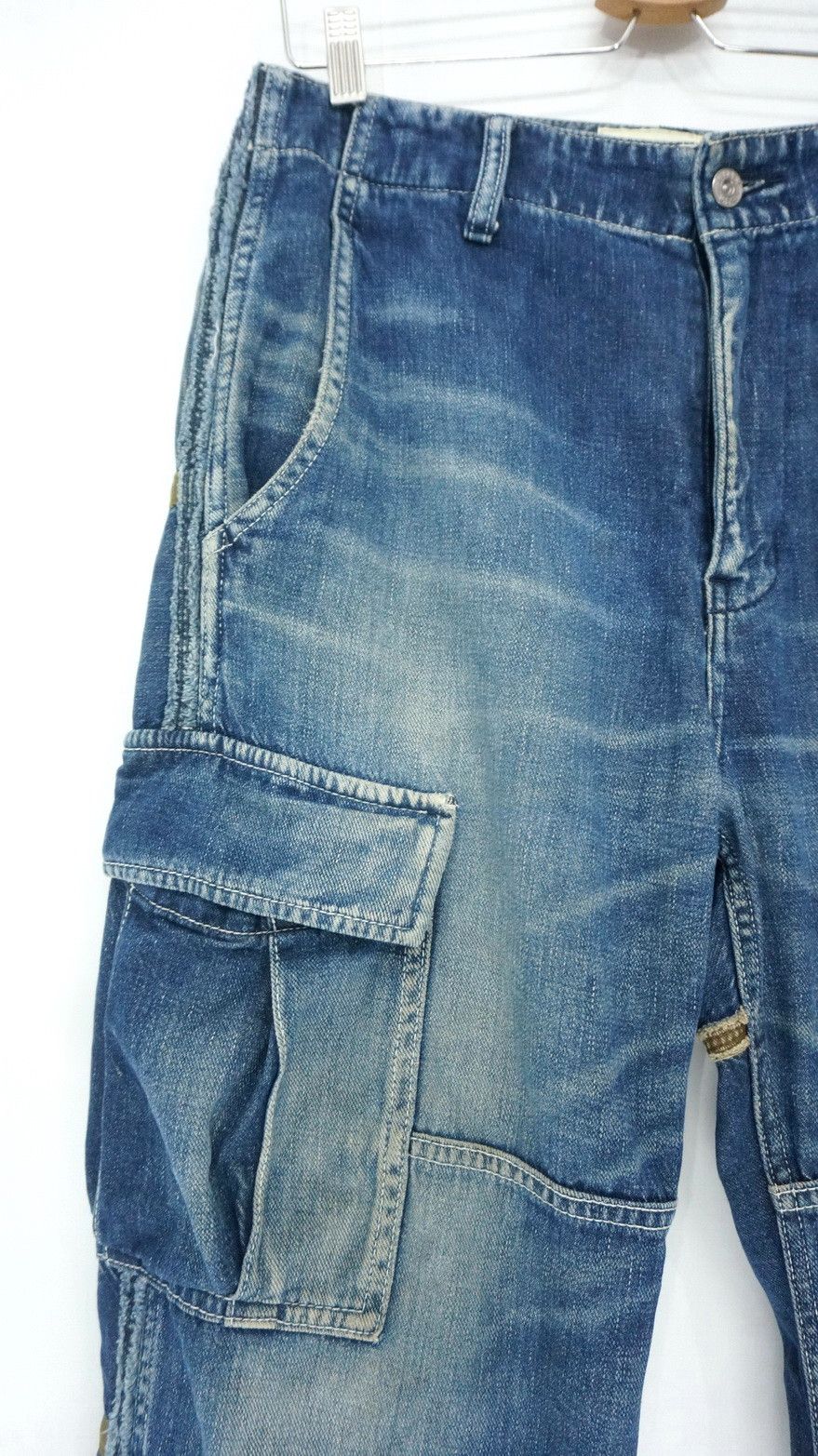 Avirex RareVintage! AVIREX Patchwork Worn Out Cargo Jeans Size US 32 / EU 48 - 6 Thumbnail