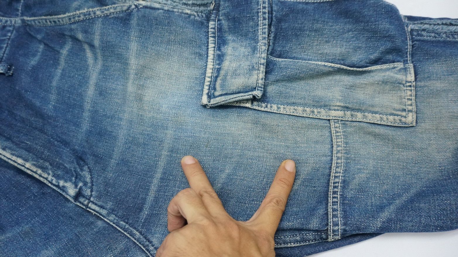 Avirex RareVintage! AVIREX Patchwork Worn Out Cargo Jeans Size US 32 / EU 48 - 20 Thumbnail