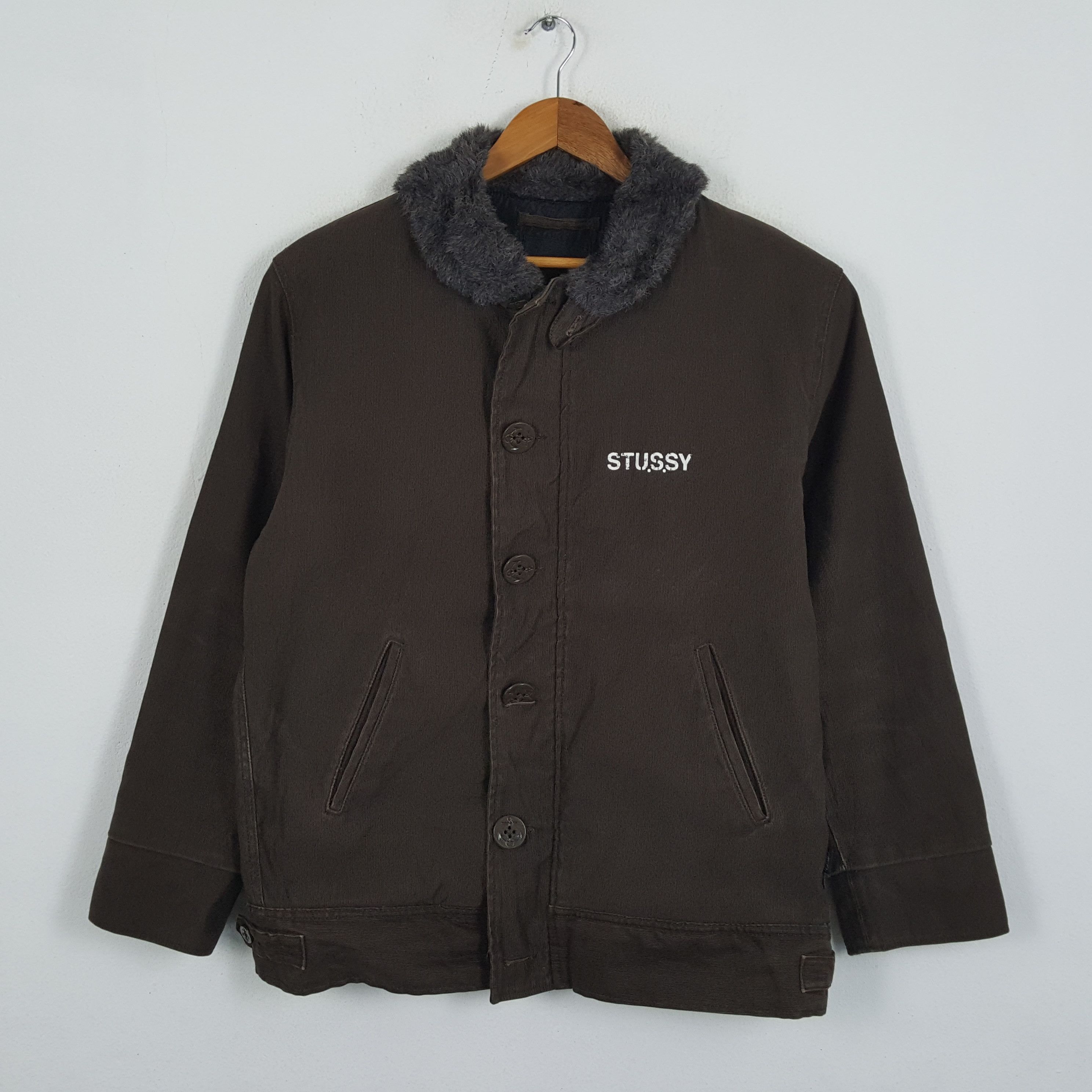 Stussy × Vintage Vintage STUSSY Streetwear Skateboard Style Winter Jacket Size US L / EU 52-54 / 3 - 3 Thumbnail