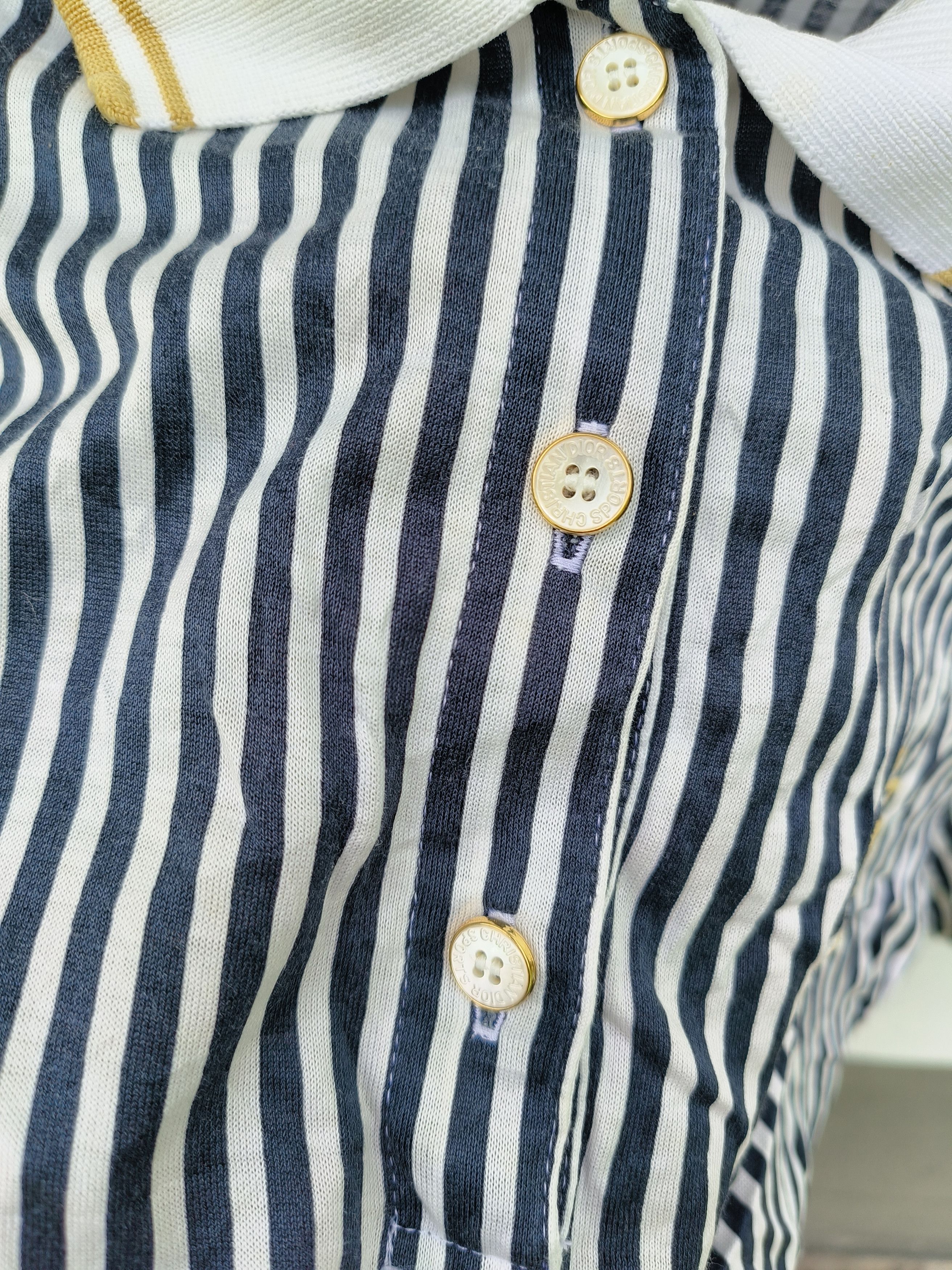 Christian Dior Monsieur × Dior Christian Dior Sports Stripe Polo tee Size M / US 6-8 / IT 42-44 - 6 Thumbnail