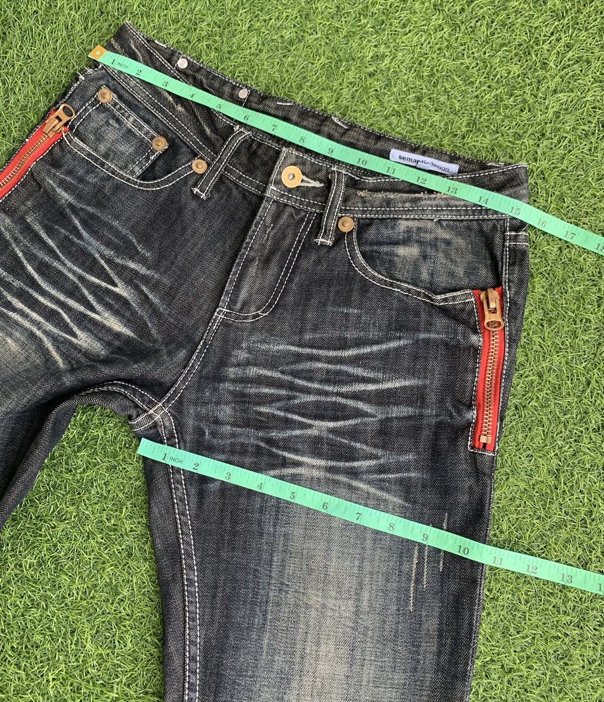semanticdesign Flare🔥 JapaneseBrand Semantic Design Distressed Jeans Size US 30 / EU 46 - 16 Thumbnail