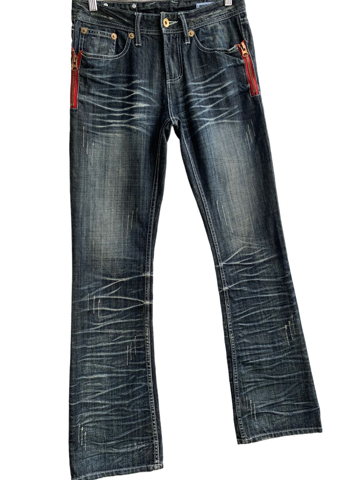 semanticdesign Flare🔥 JapaneseBrand Semantic Design Distressed Jeans Size US 30 / EU 46 - 2 Thumbnail