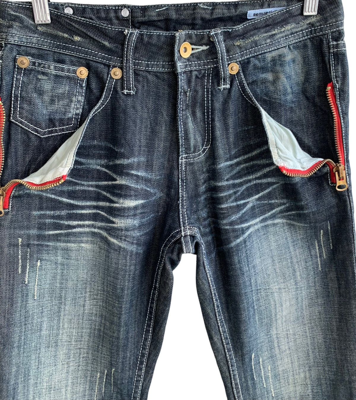 semanticdesign Flare🔥 JapaneseBrand Semantic Design Distressed Jeans Size US 30 / EU 46 - 5 Thumbnail