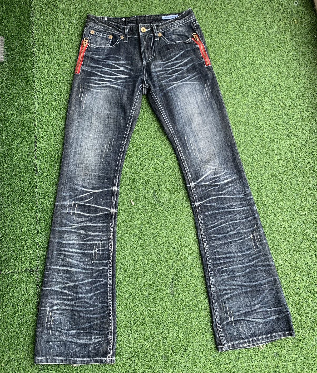 semanticdesign Flare🔥 JapaneseBrand Semantic Design Distressed Jeans Size US 30 / EU 46 - 14 Thumbnail