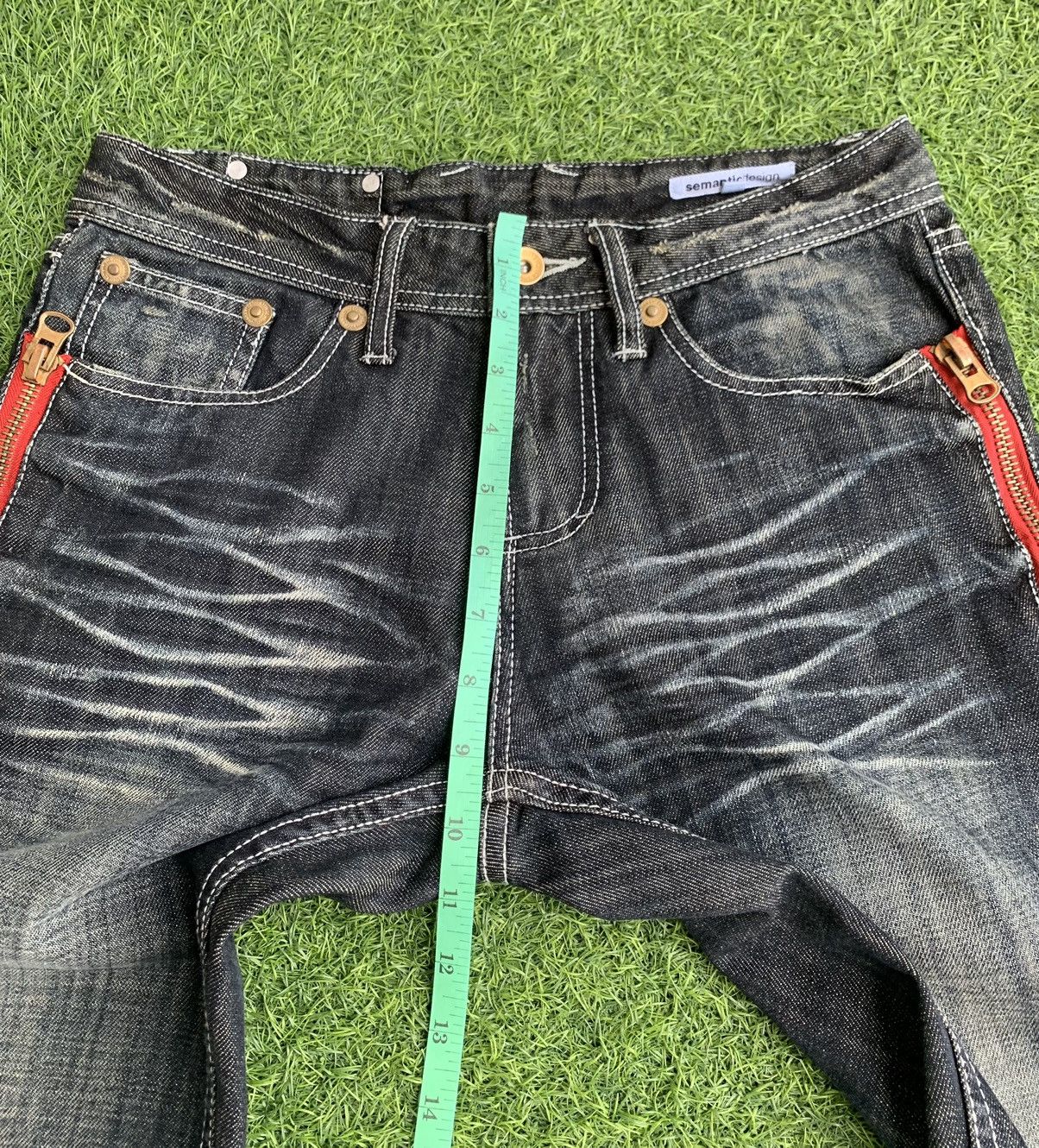semanticdesign Flare🔥 JapaneseBrand Semantic Design Distressed Jeans Size US 30 / EU 46 - 18 Thumbnail