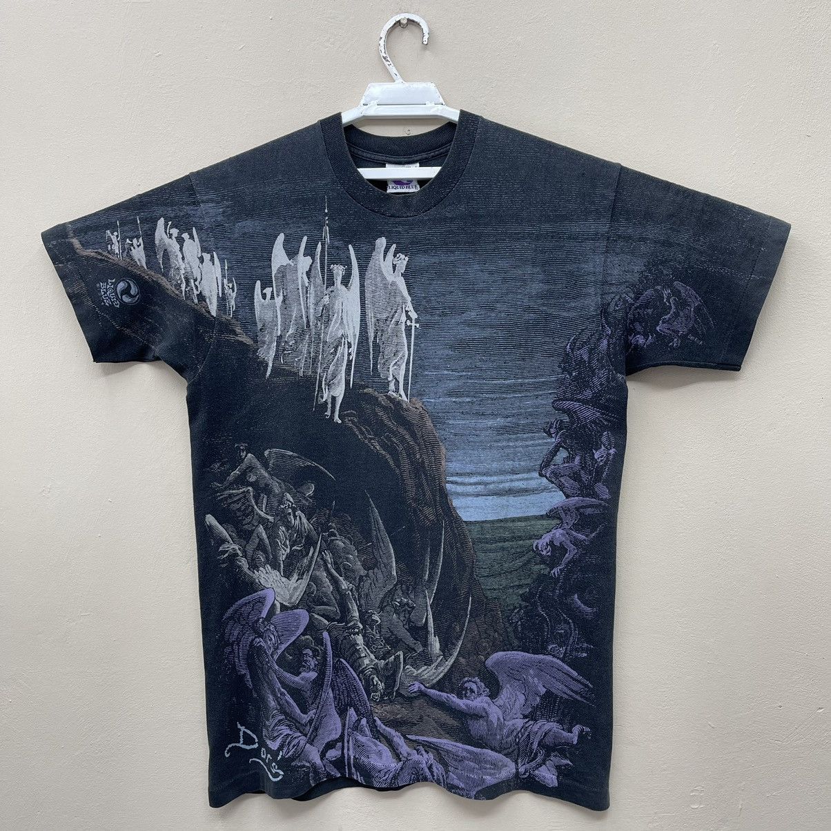 Liquid Blue × Vintage Vintage 90s Guatave Dore Paradise Lost Angel And Demons Size US L / EU 52-54 / 3 - 1 Thumbnail