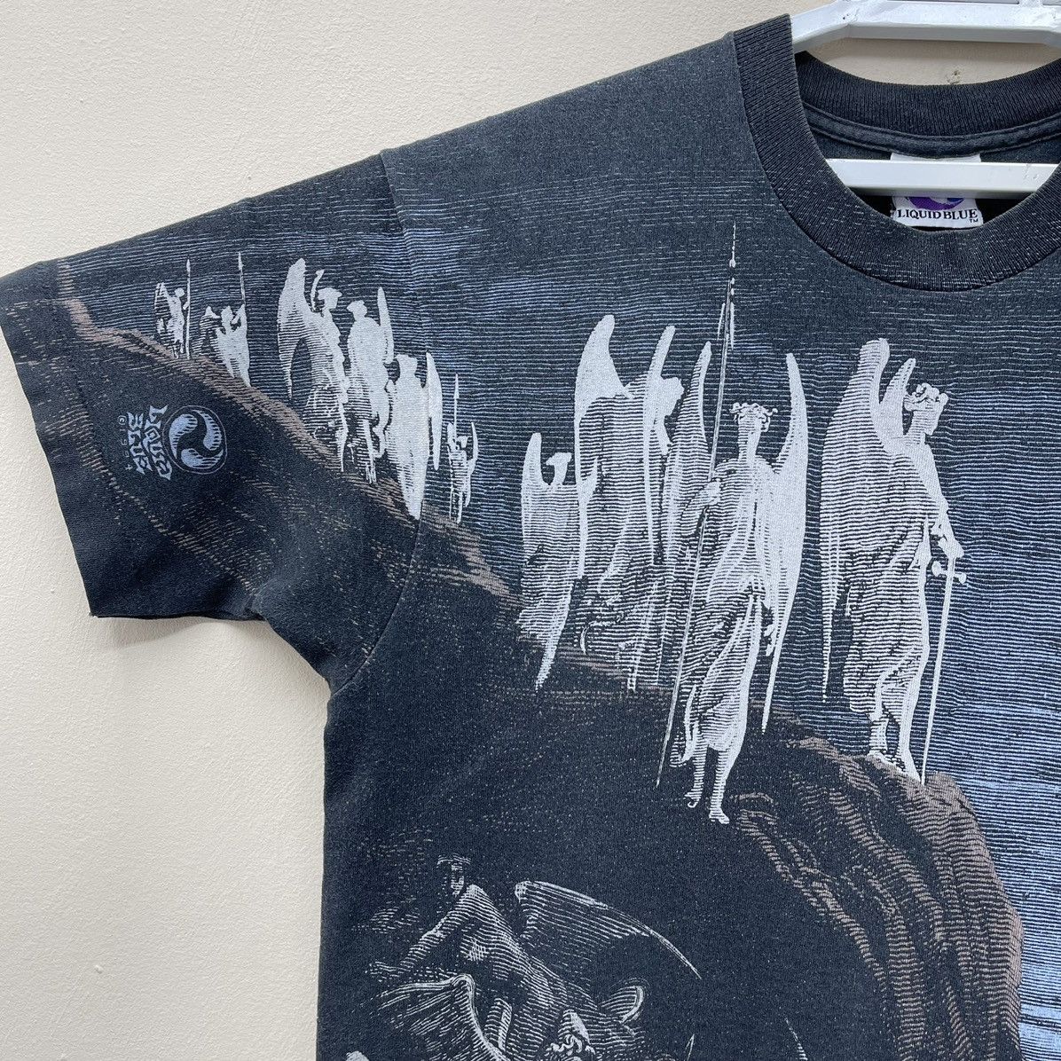 Liquid Blue × Vintage Vintage 90s Guatave Dore Paradise Lost Angel And Demons Size US L / EU 52-54 / 3 - 5 Thumbnail