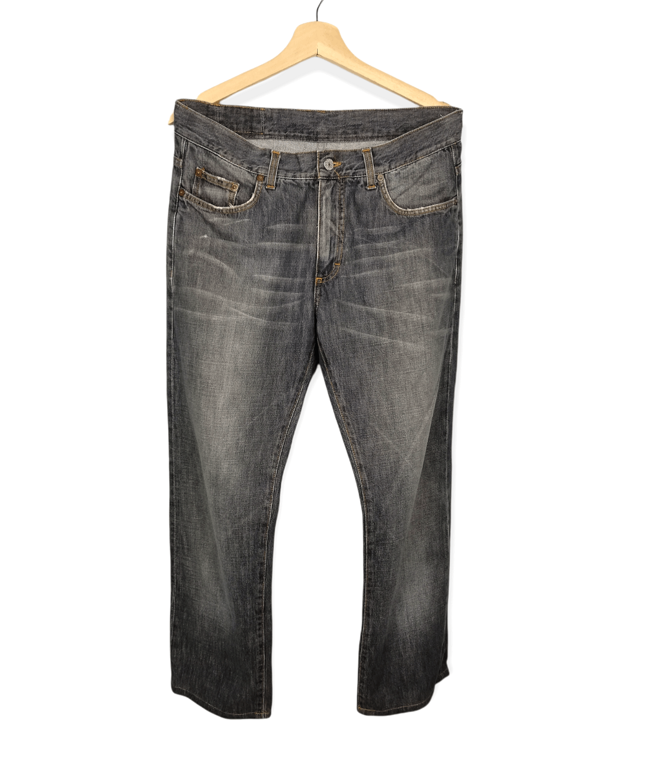Vintage Gucci Italy Men Denim Jeans Patched Black