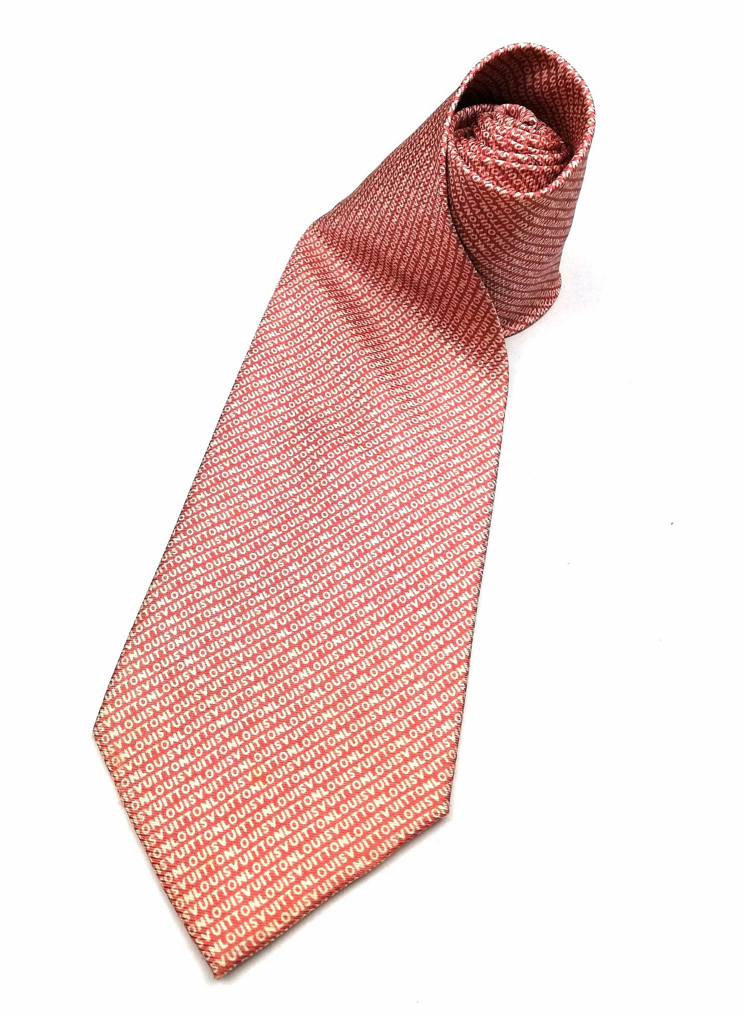 Louis Vuitton Louis Vuitton Necktie Full Printed Pink Colour Luxury Style Size ONE SIZE - 1 Thumbnail