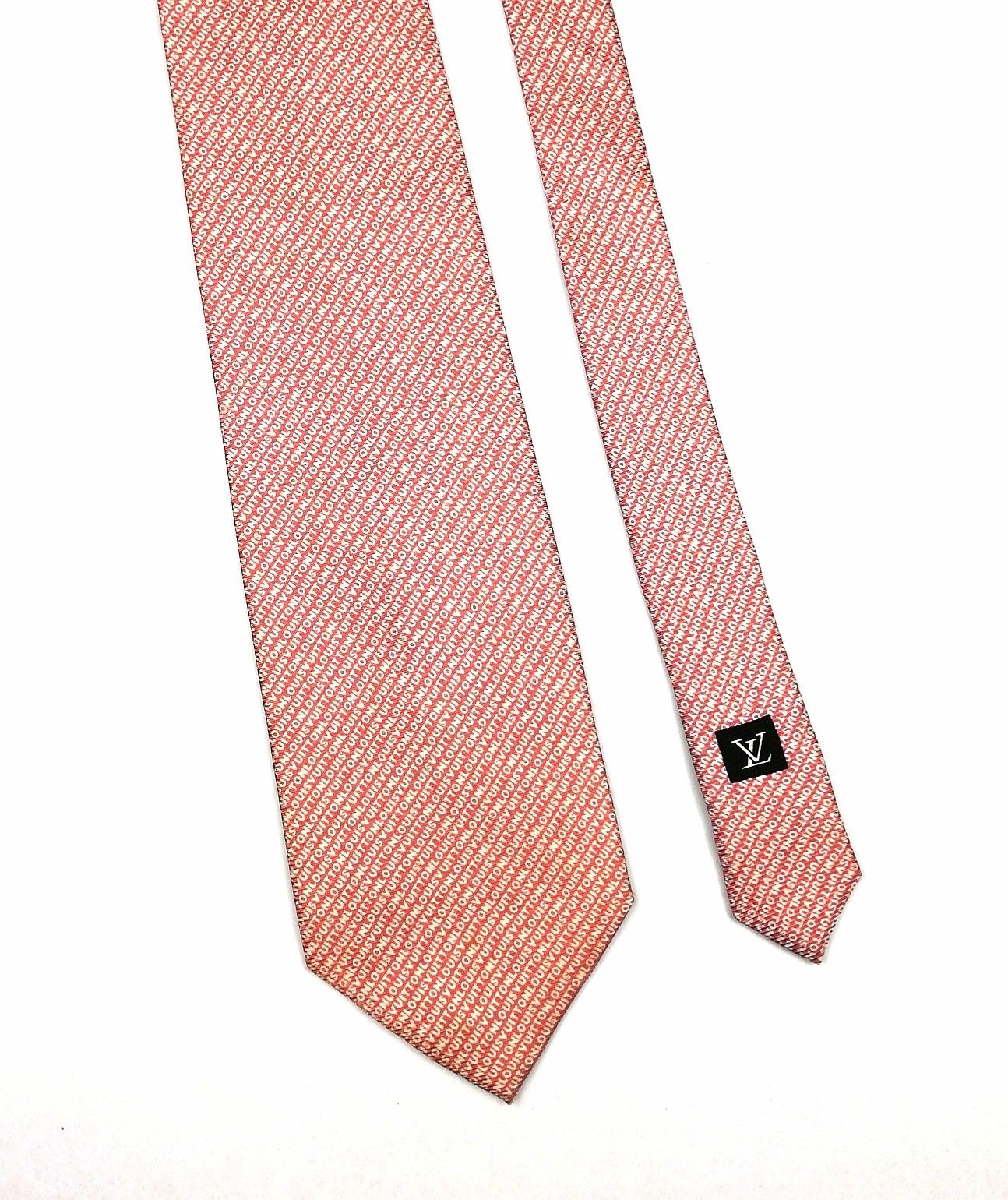 Louis Vuitton Louis Vuitton Necktie Full Printed Pink Colour Luxury Style Size ONE SIZE - 9 Thumbnail