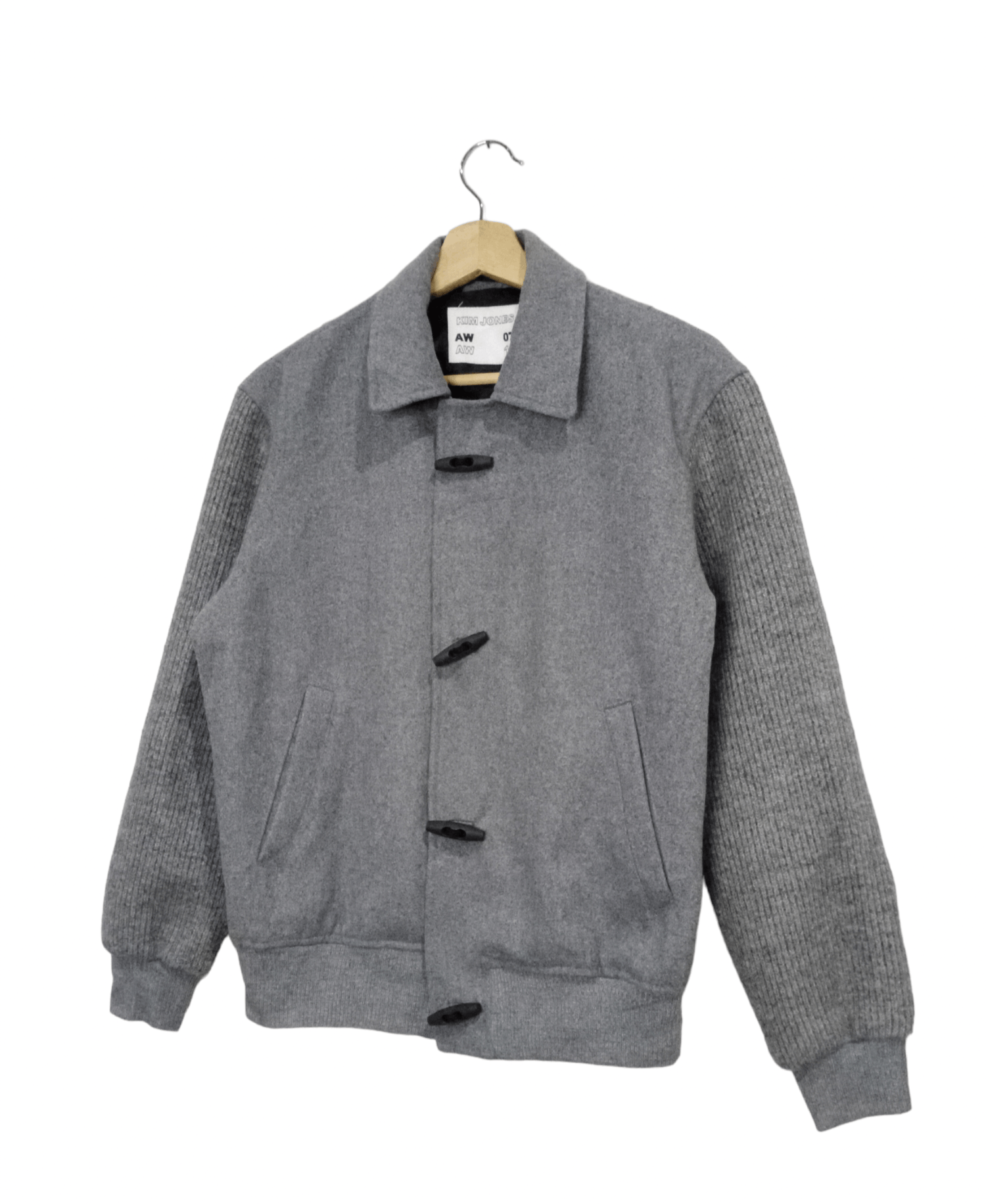 image of Kim Jones x Uniqlo Gu Wool Bomber Jacket Medium in Grey, Men's (Size Small)