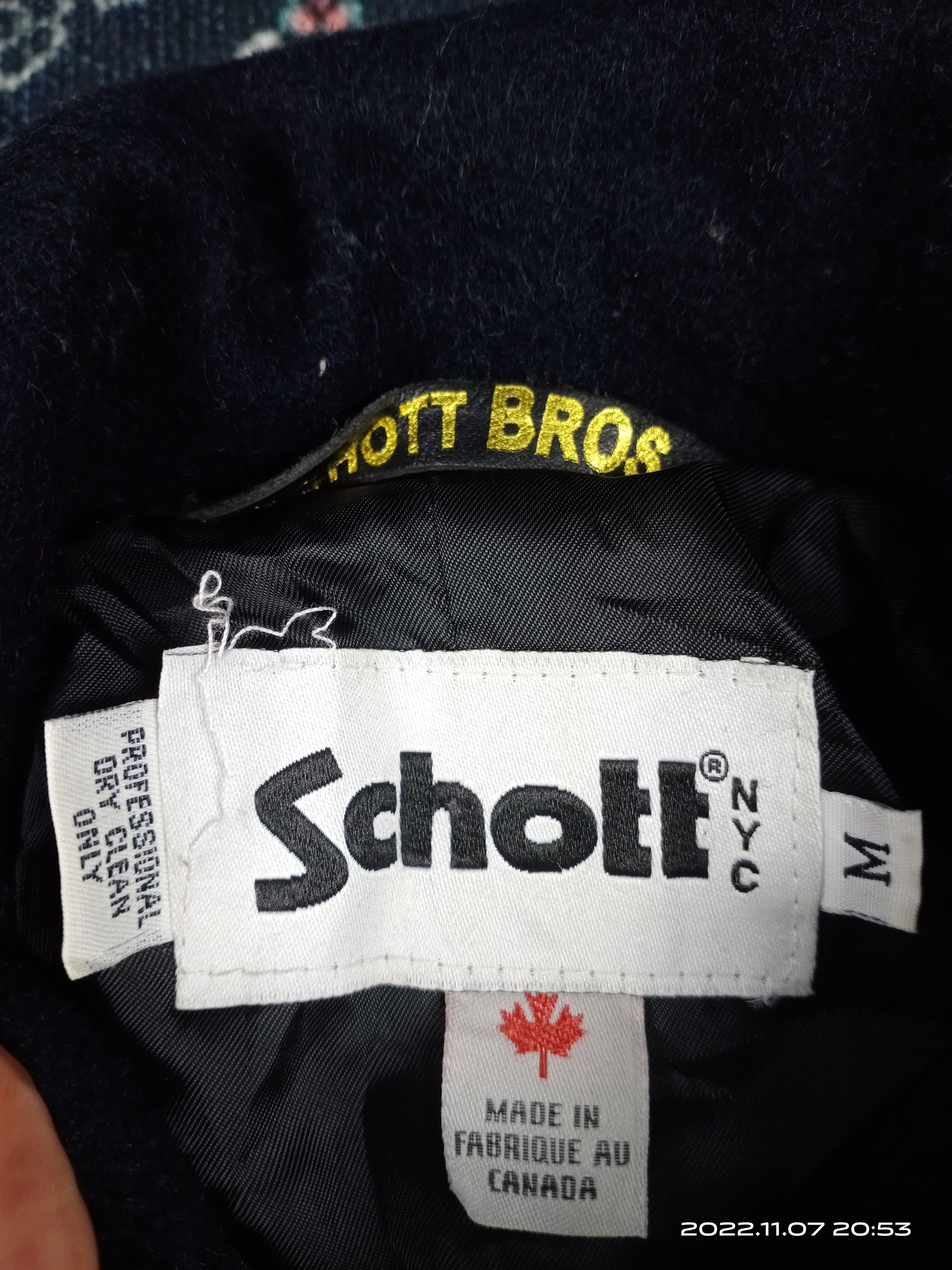Schott 💥RARE💥Vintage Schott NYC Wool Heavy Coat Jacket Size US M / EU 48-50 / 2 - 5 Thumbnail
