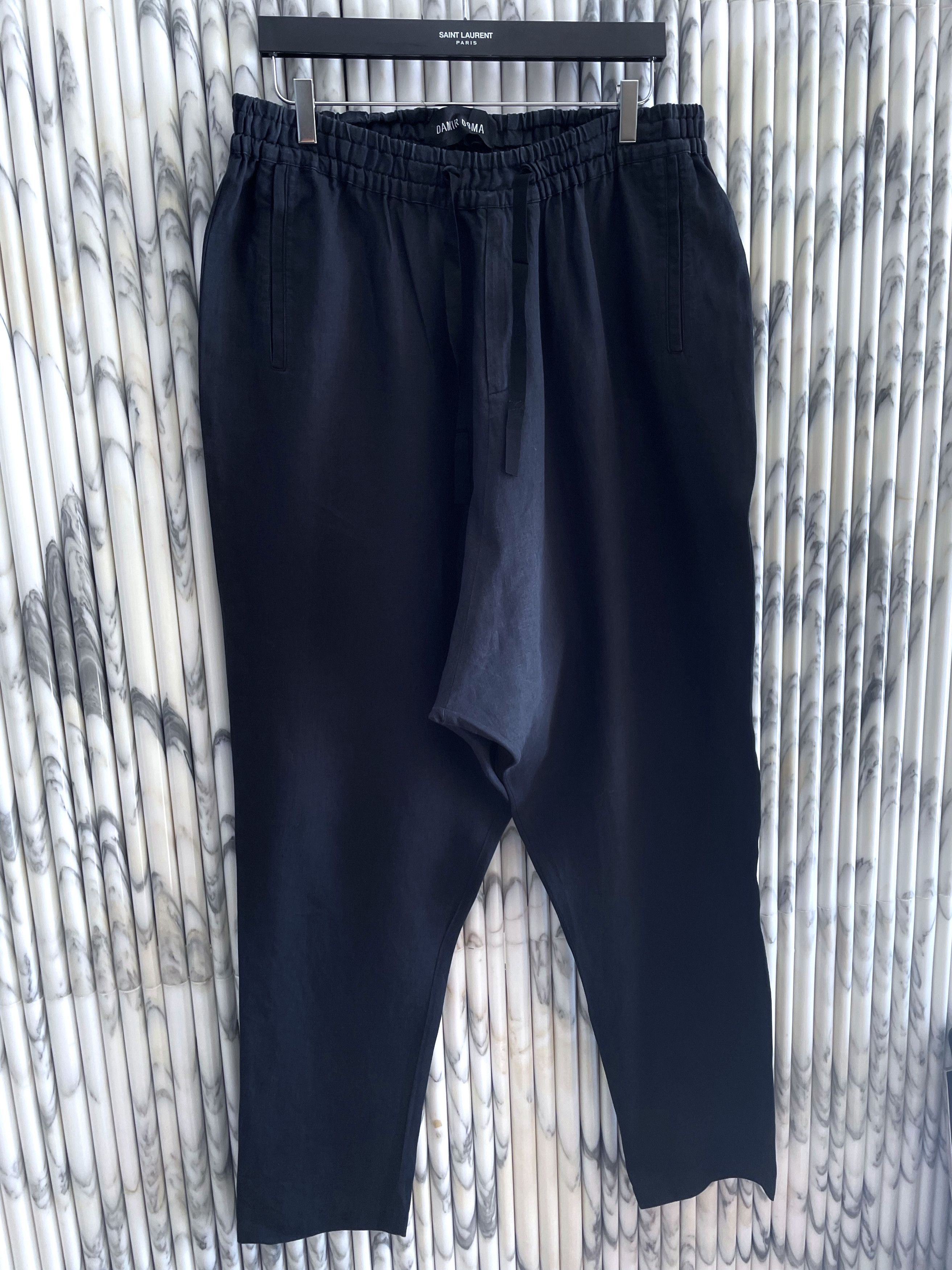 Damir Doma SLOUCHY LINEN WIDE LEG DROPPED CROTCH TROUSERS Size US 34 / EU 50 - 3 Thumbnail