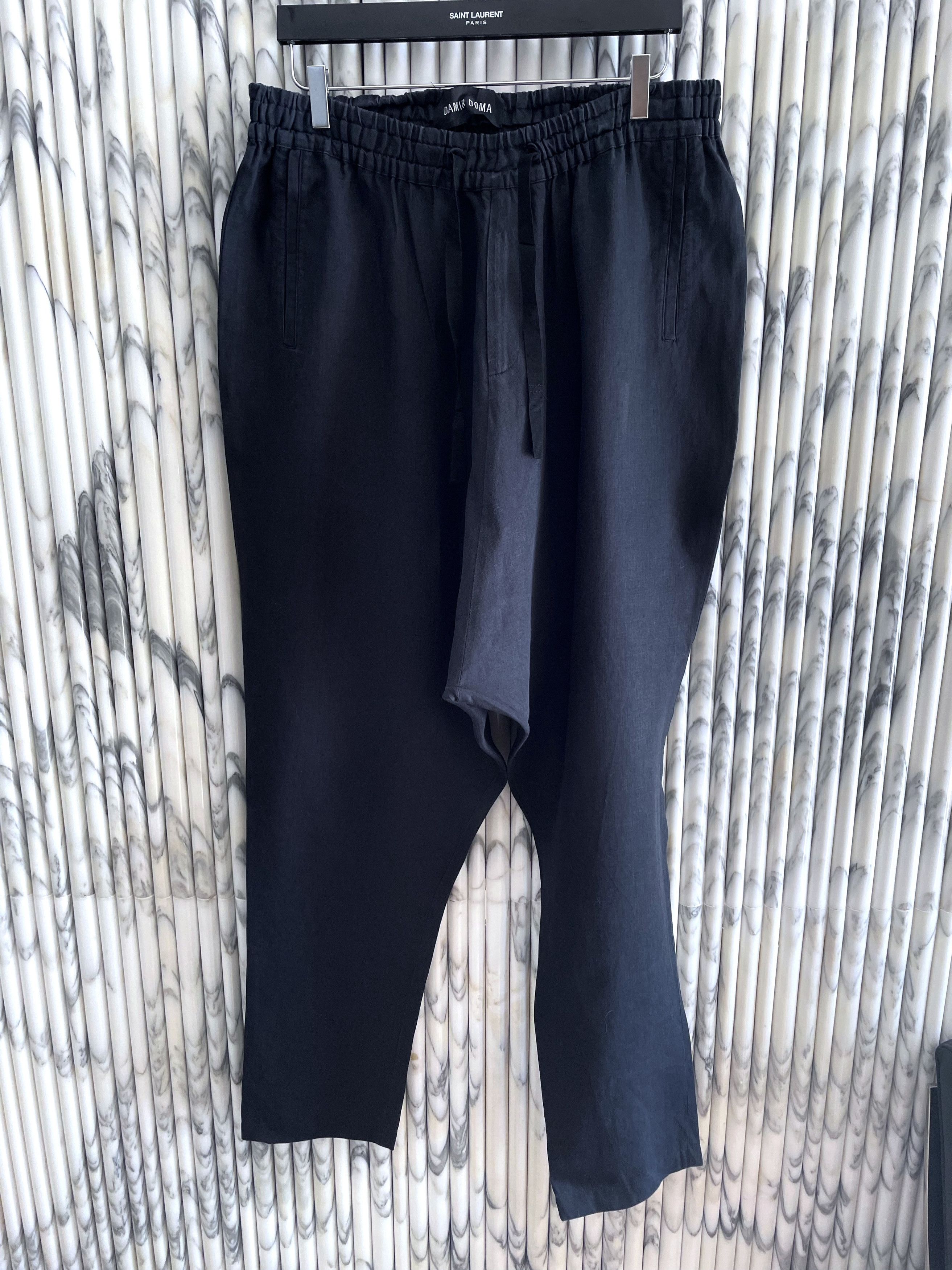 Damir Doma SLOUCHY LINEN WIDE LEG DROPPED CROTCH TROUSERS Size US 34 / EU 50 - 1 Thumbnail