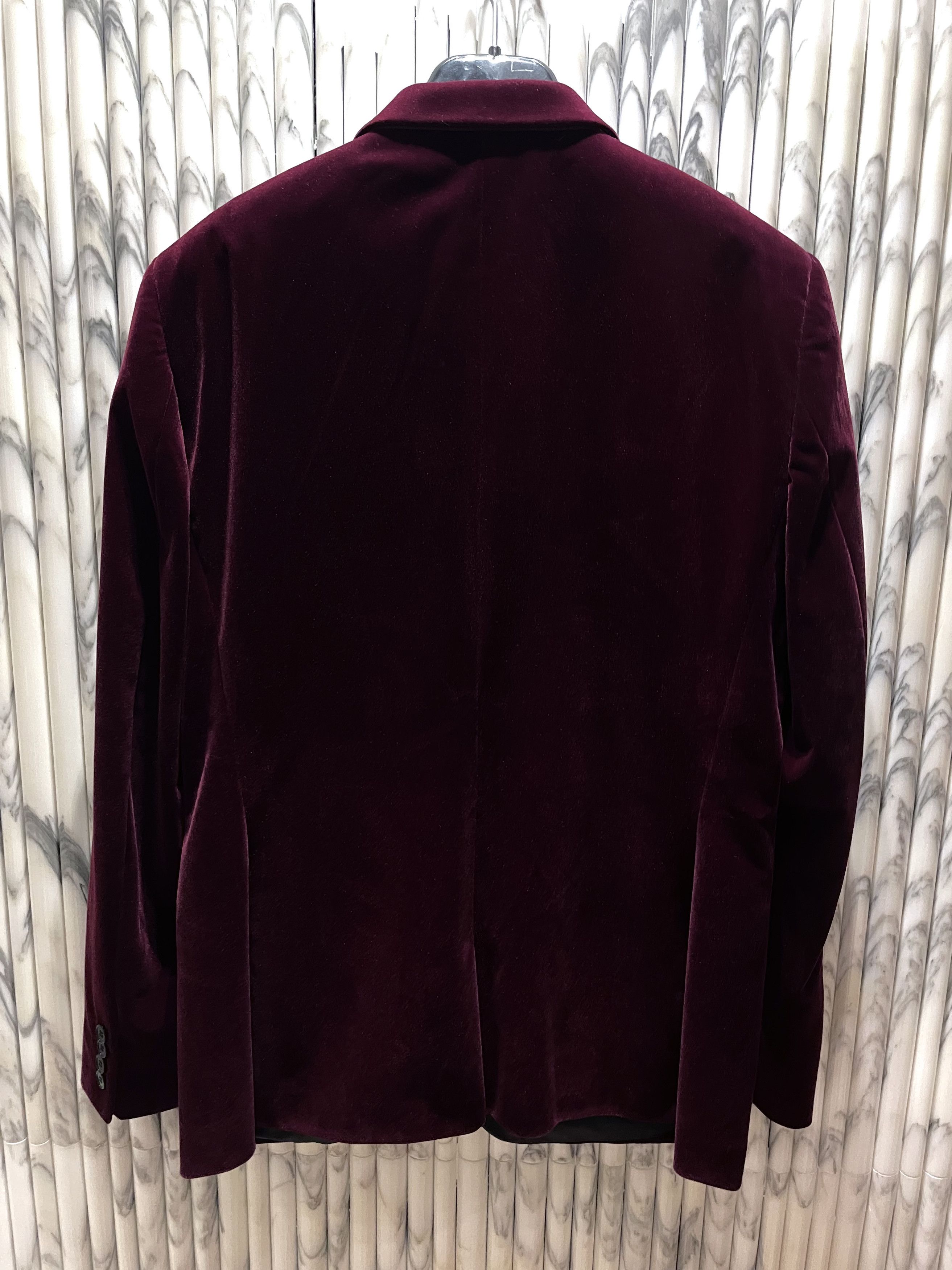Vintage BORDEAUX RED VELVET LE SMOKING TUXEDO JACKET Size 48S - 9 Thumbnail