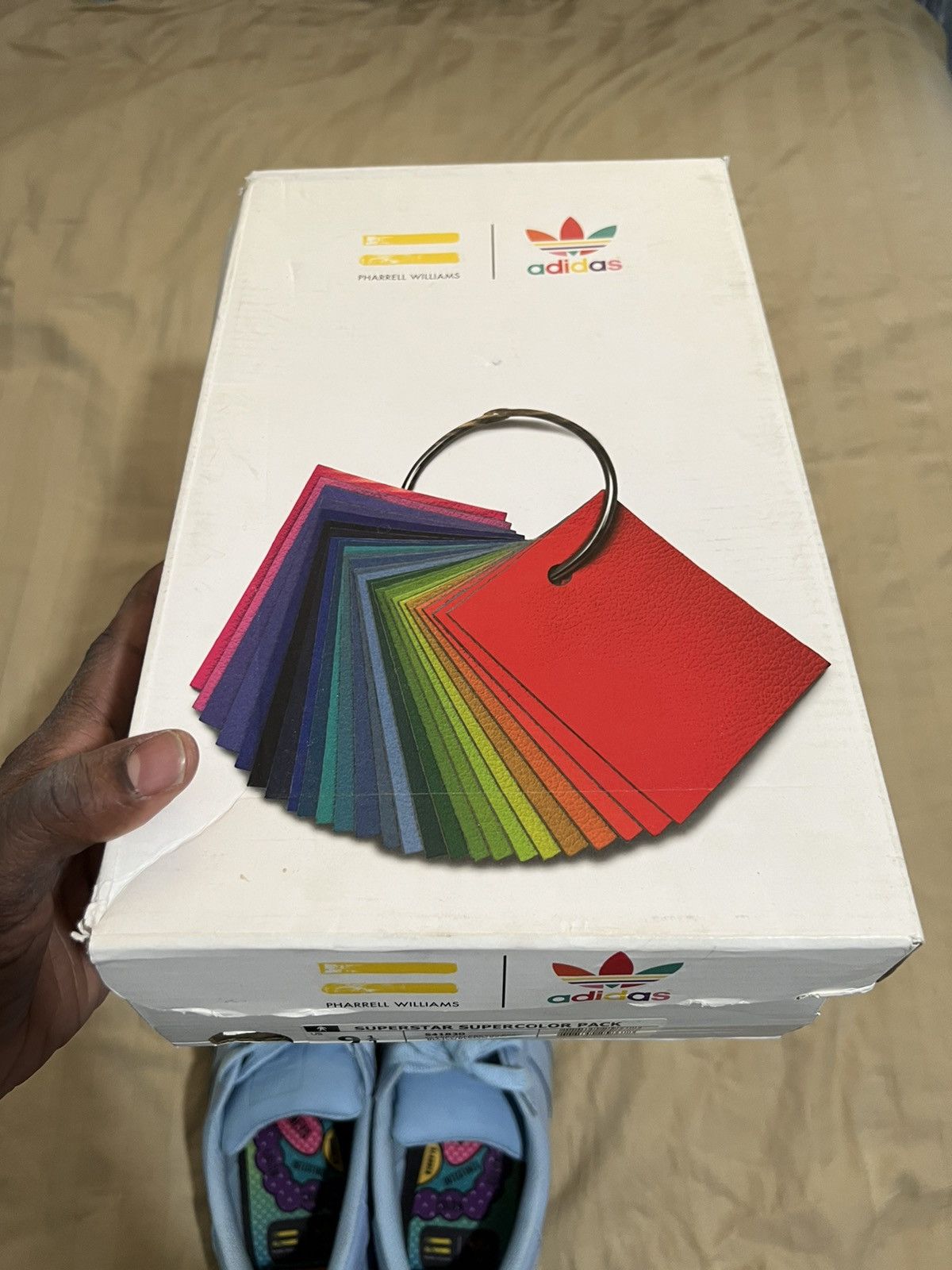 Adidas × Pharrell Superstar Supercolor Pack Clear Sky | Clear Sky | Clear Sky Size US 9.5 / EU 42-43 - 10 Thumbnail