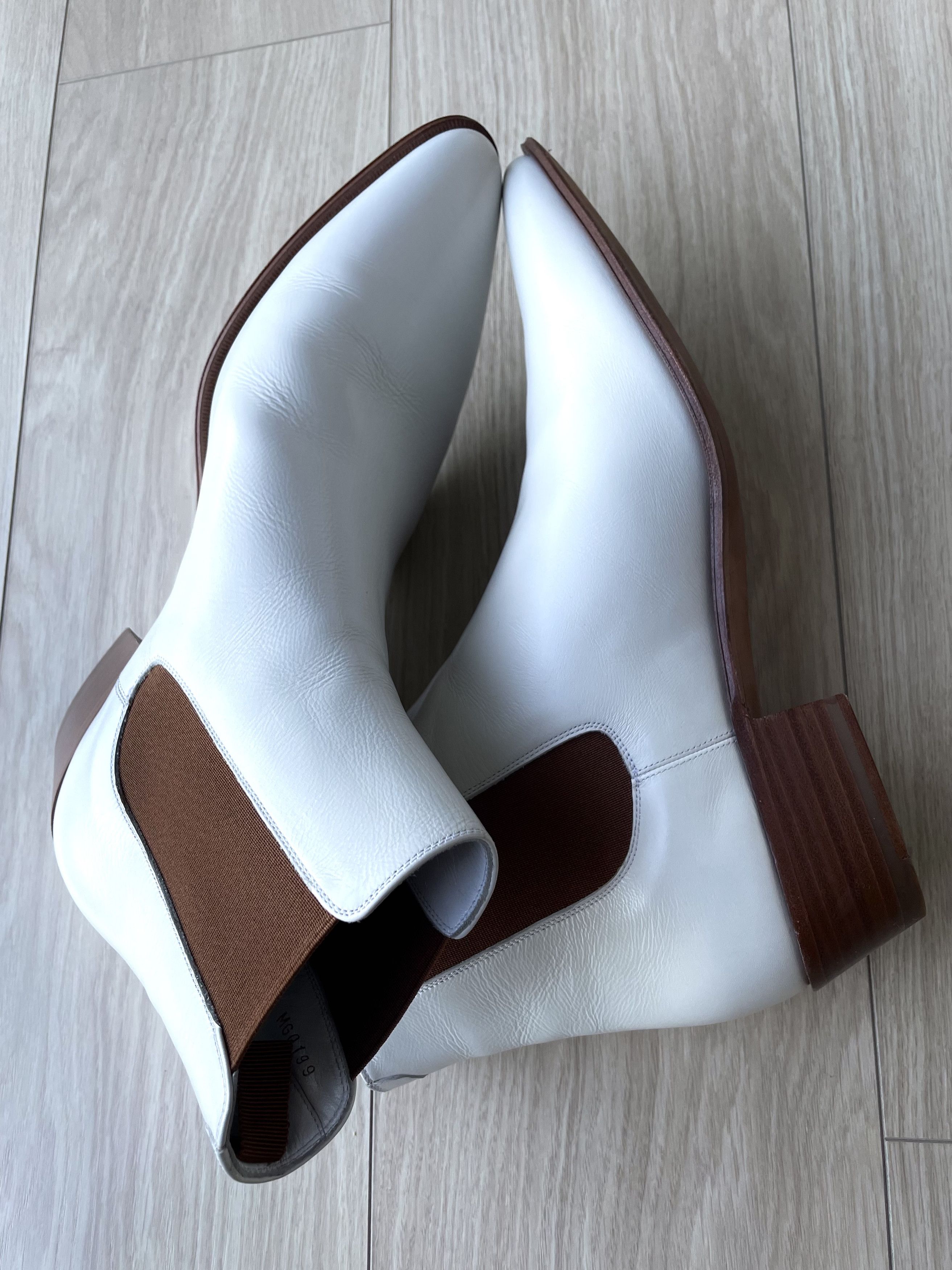 Celine × Hedi Slimane NEW SS20 PEARL WHITE JACNO CALFSKIN LEATHER BOOTS Size US 12 / EU 45 - 10 Thumbnail