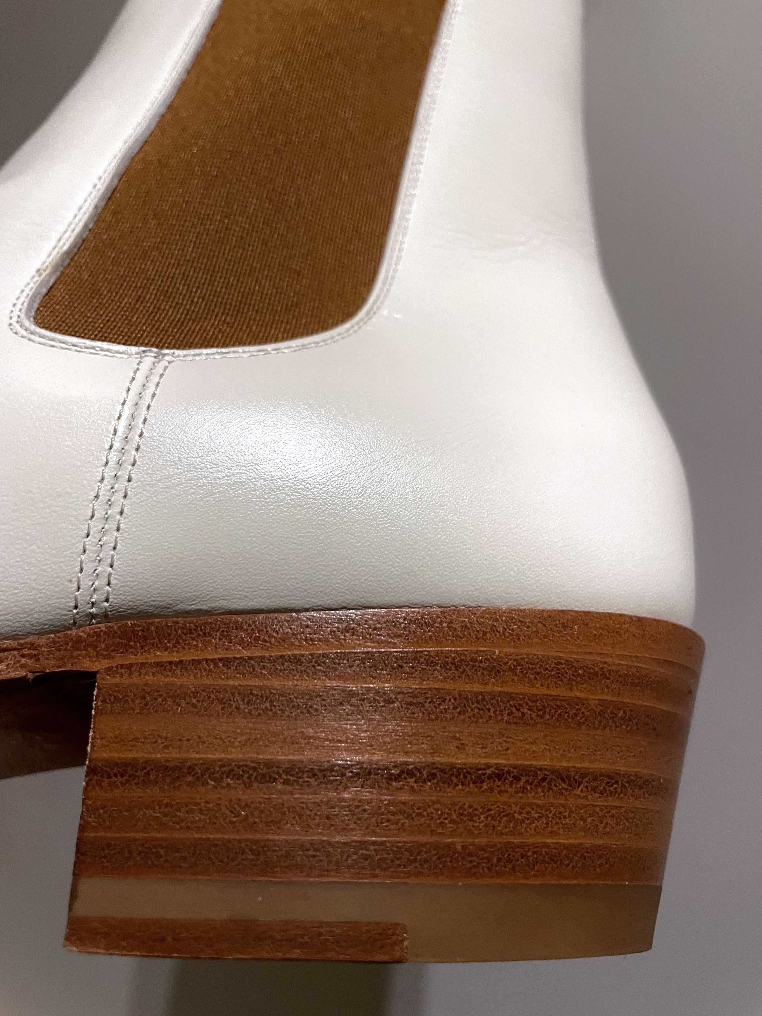 Celine × Hedi Slimane NEW SS20 PEARL WHITE JACNO CALFSKIN LEATHER BOOTS Size US 12 / EU 45 - 18 Thumbnail