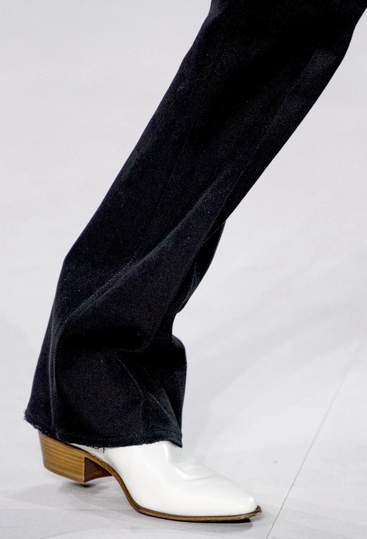 Celine × Hedi Slimane NEW SS20 PEARL WHITE JACNO CALFSKIN LEATHER BOOTS Size US 12 / EU 45 - 23 Thumbnail