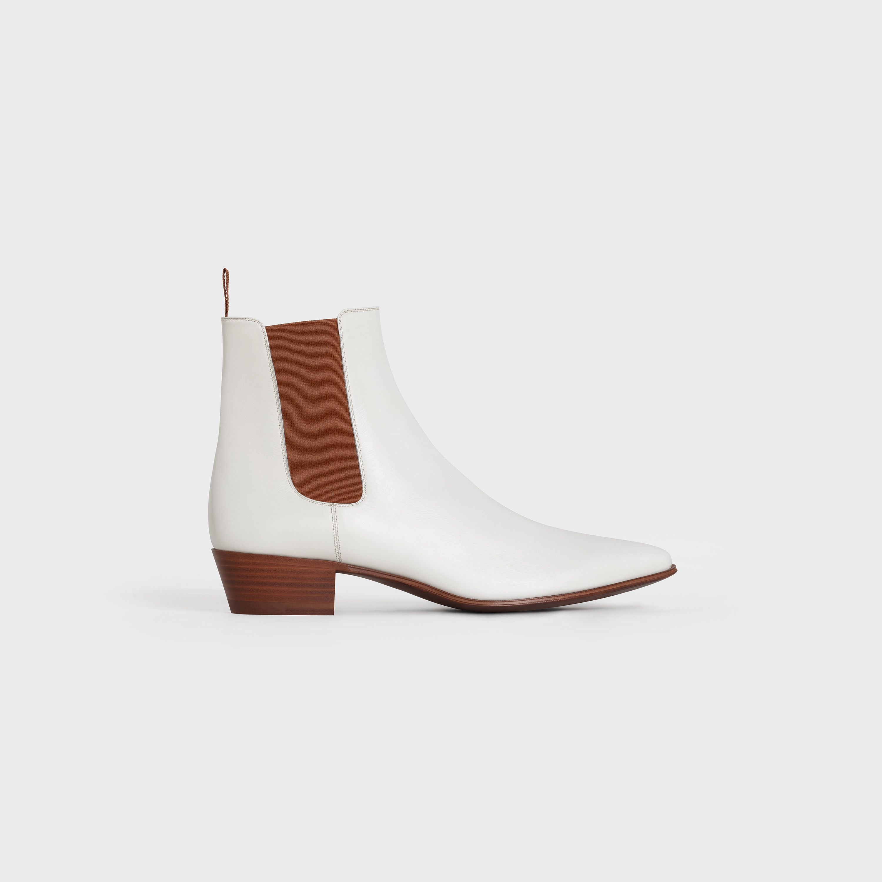 Celine × Hedi Slimane NEW SS20 PEARL WHITE JACNO CALFSKIN LEATHER BOOTS Size US 12 / EU 45 - 21 Thumbnail